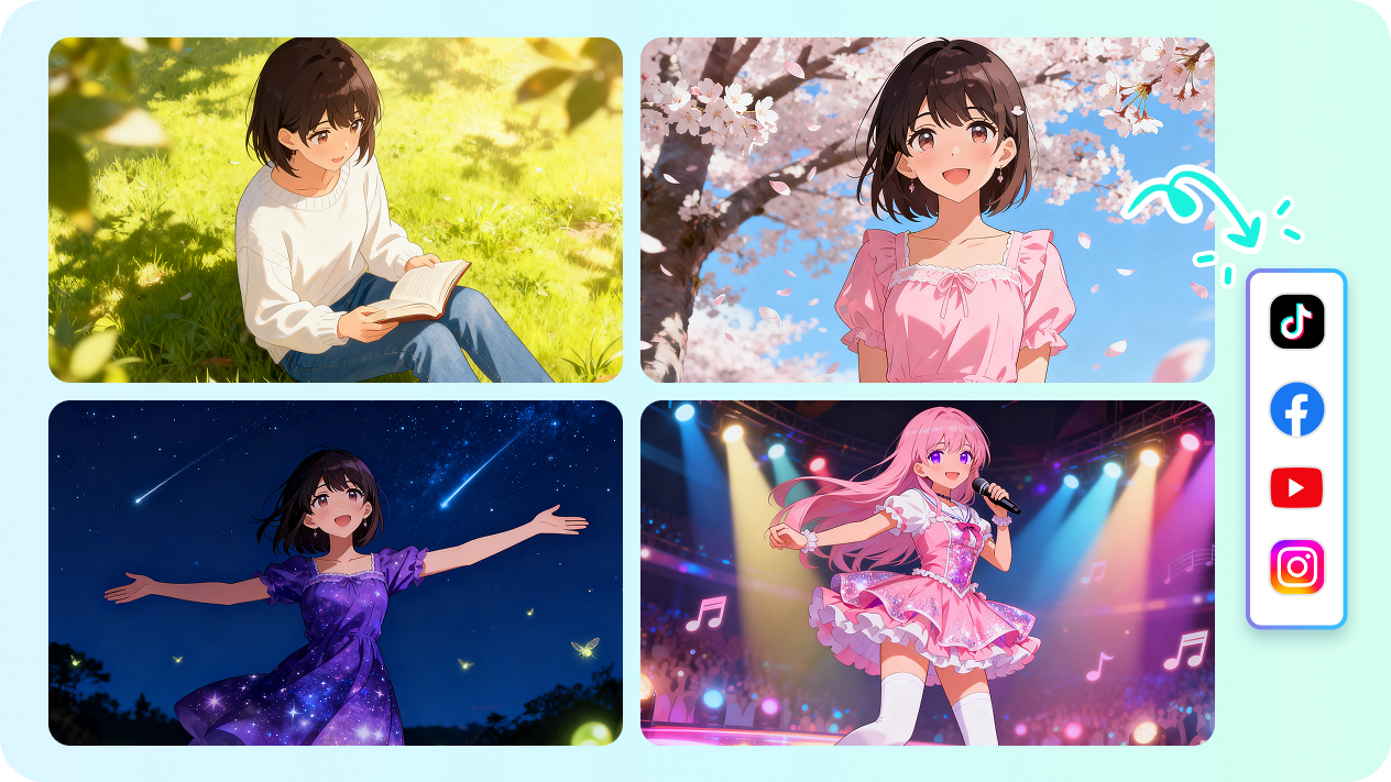 AI星野の壁紙とファンアートを生成