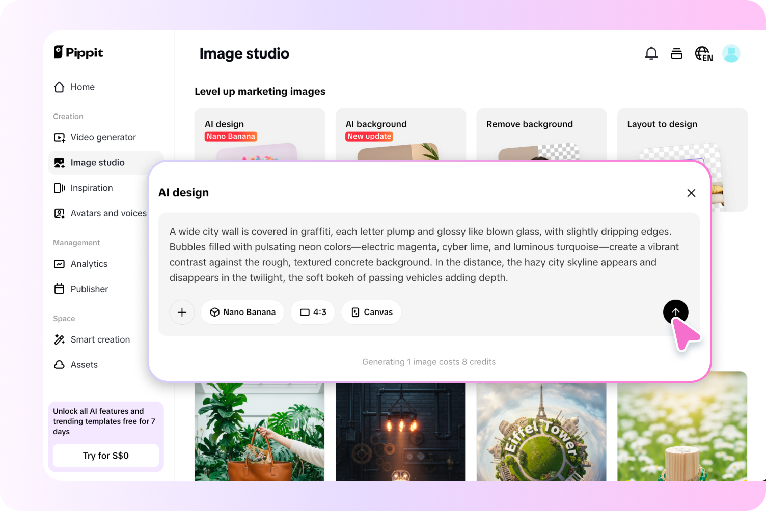 Turn prompts to visuals