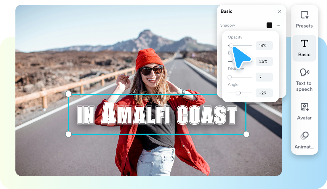 Personalize the video text