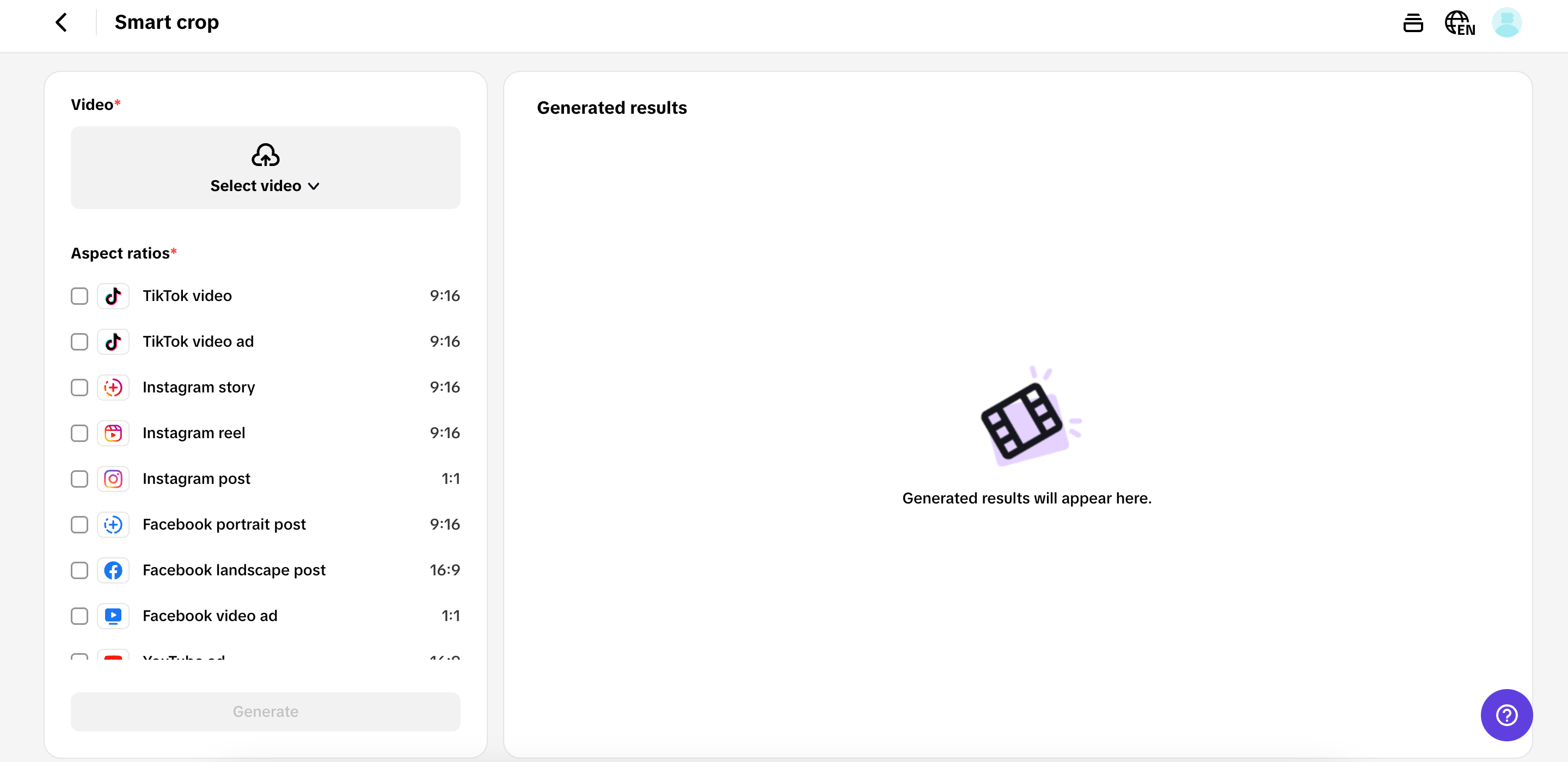 Resize with smart crop