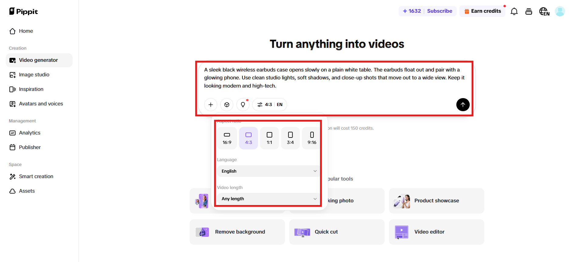 Điều chỉnh cài đặt và tạo video