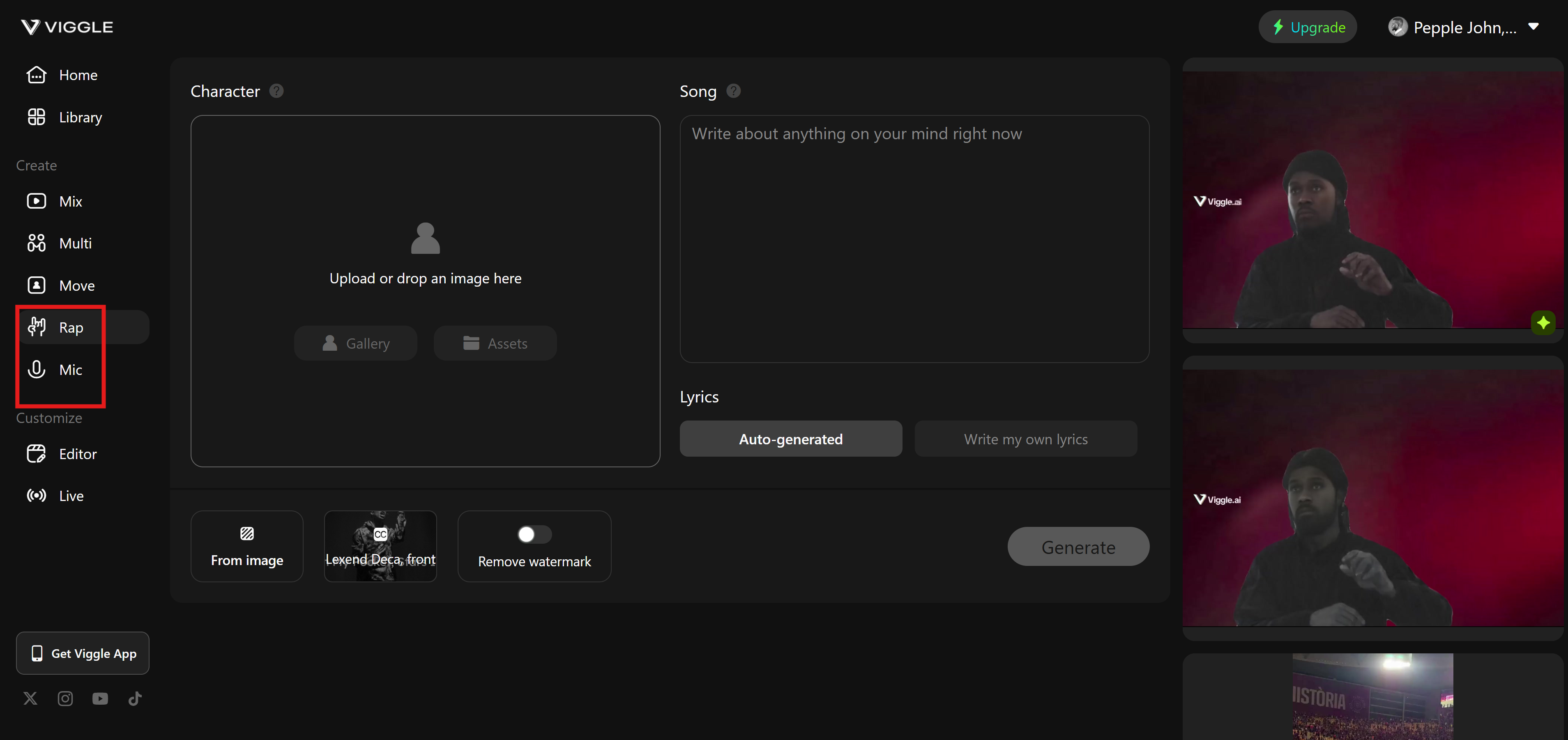 用 Viggle AI 讓圖片唱歌