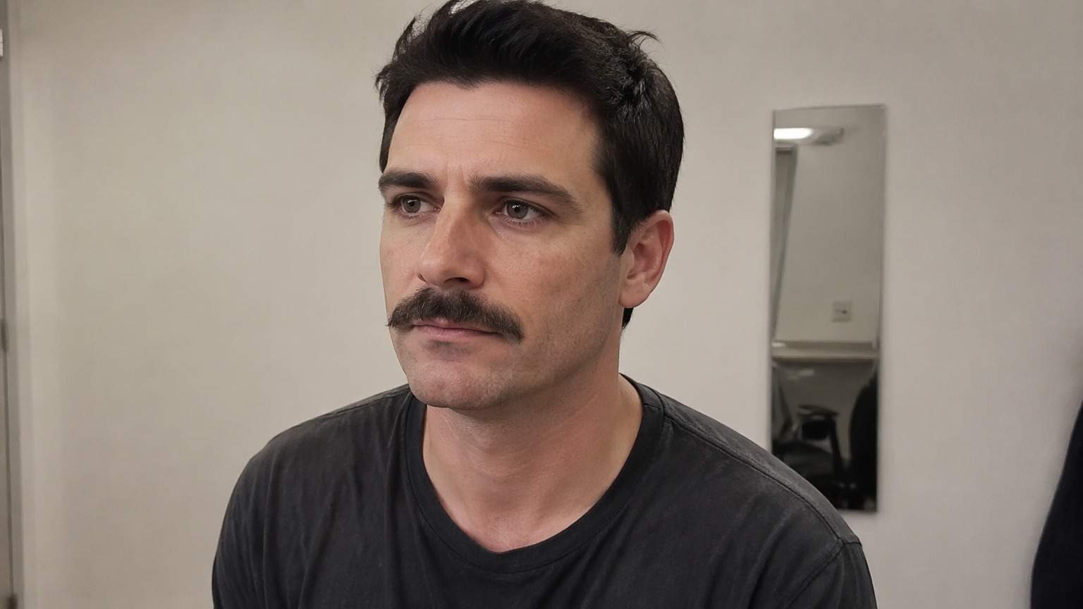 Dreamina remove mustache from video prompt example 2: Repair the background naturally