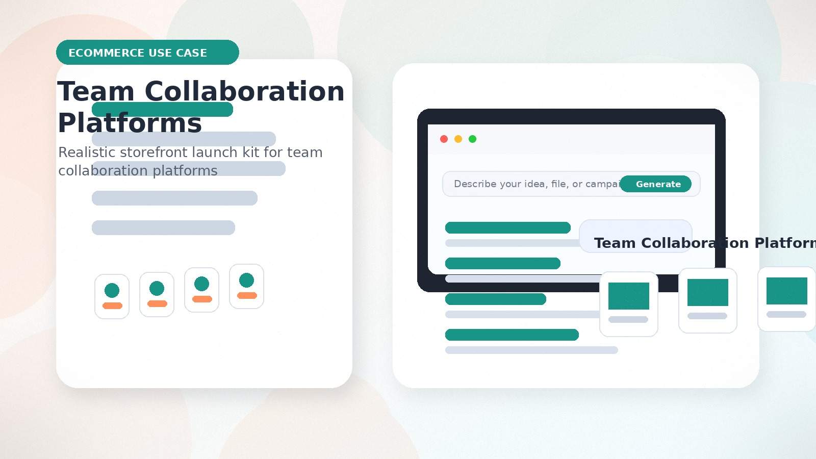 Team Collaboration Platforms realistic ecommerce use case visual for team collaboration platforms