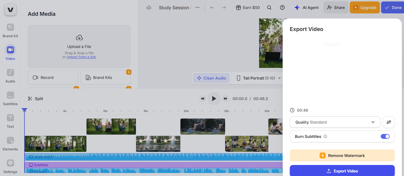 Finalize your video