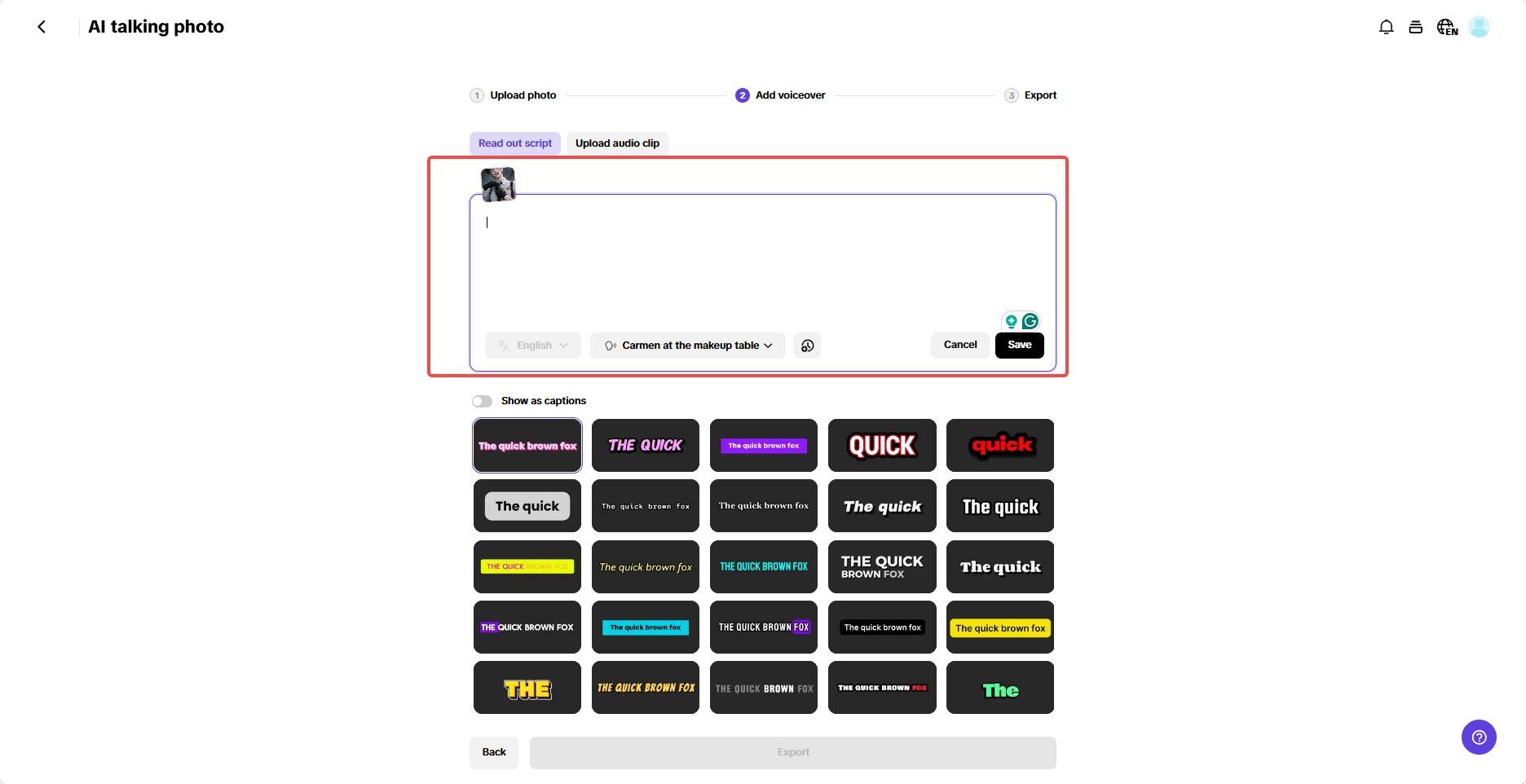 AI na pagbuo ng script