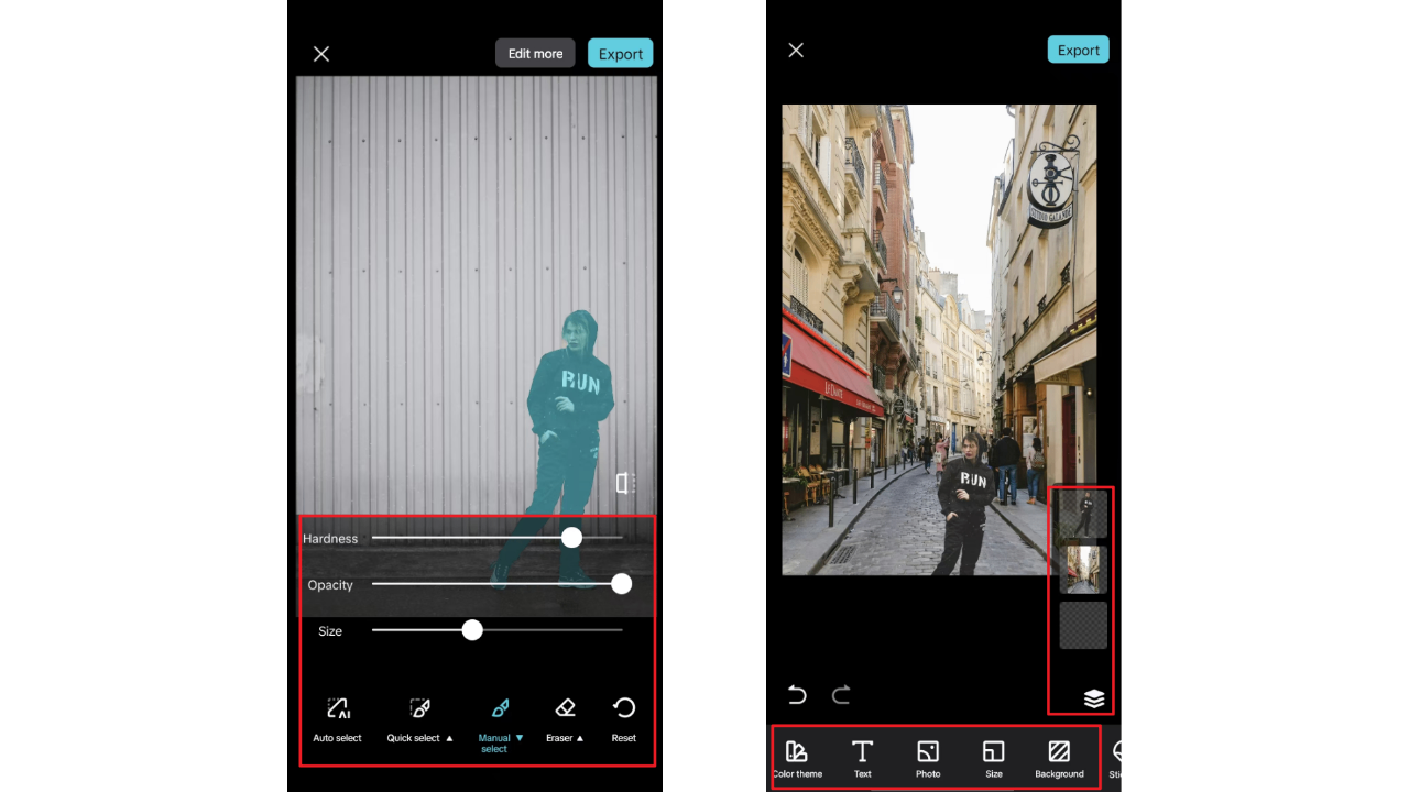 Cut out photo and add new background