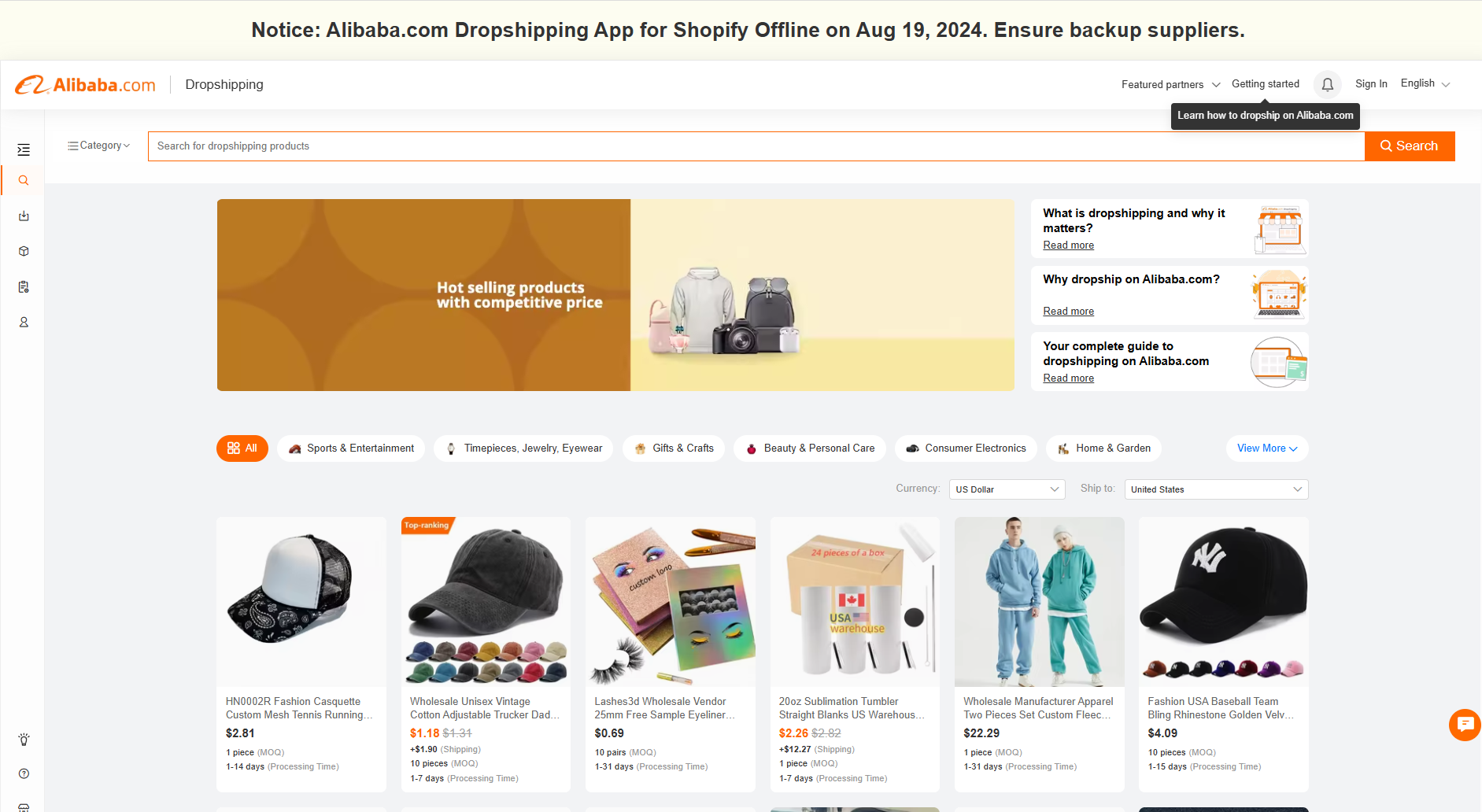 General product supplier - Alibaba