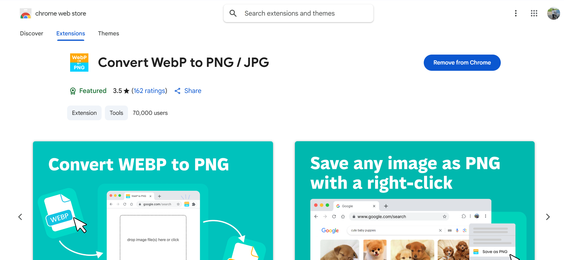 Install the extension