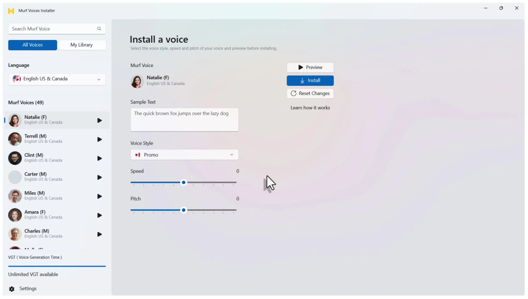 Murf.AI voice changer