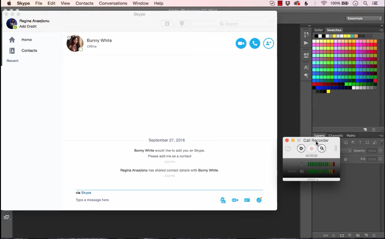 Skytpe - perangkat lunak perekaman gratis untuk podcast