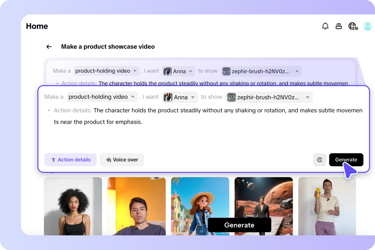 Creating earring model in Pippit