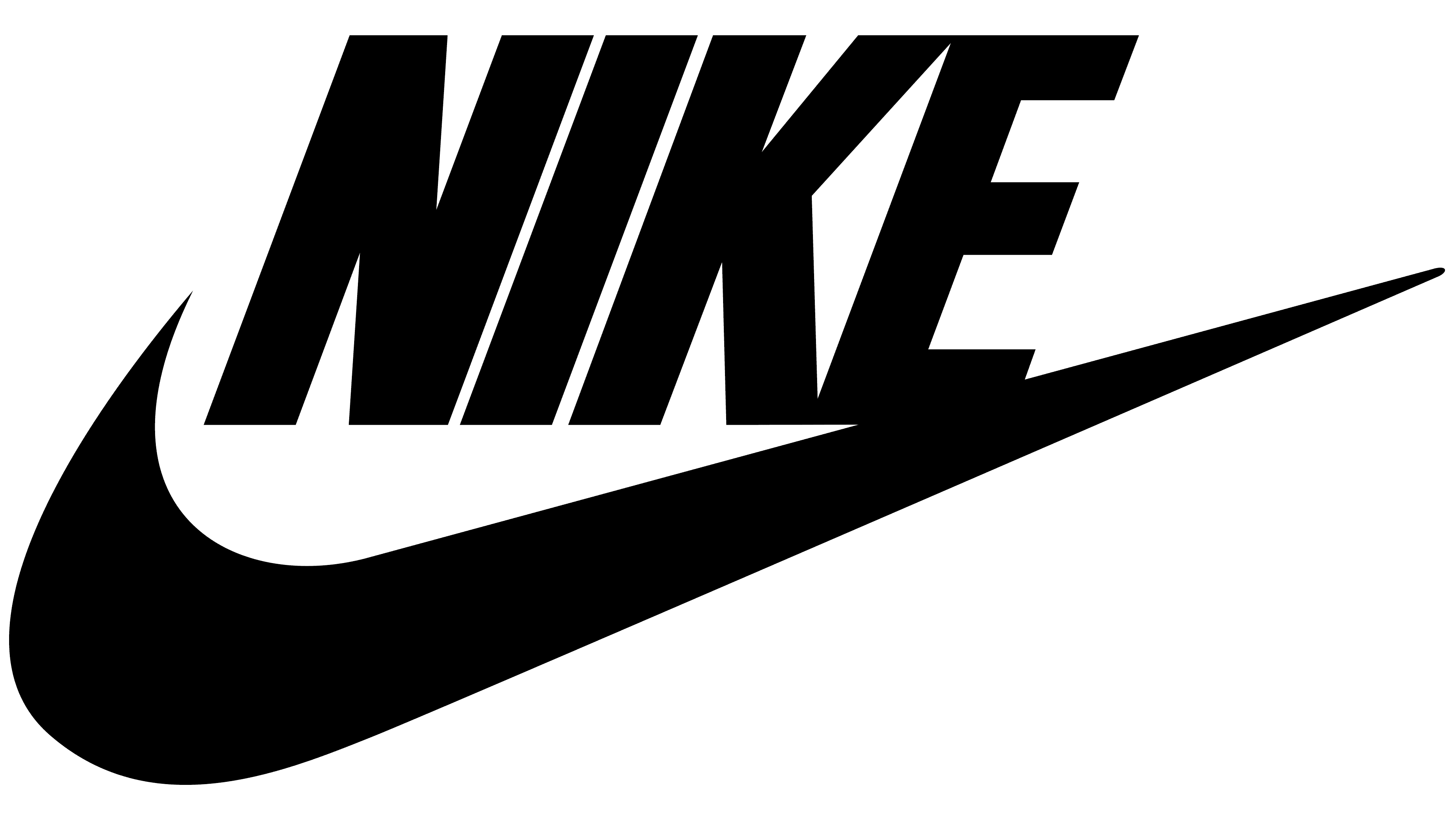 Nike logo vencedor Movimento fluido em geometria