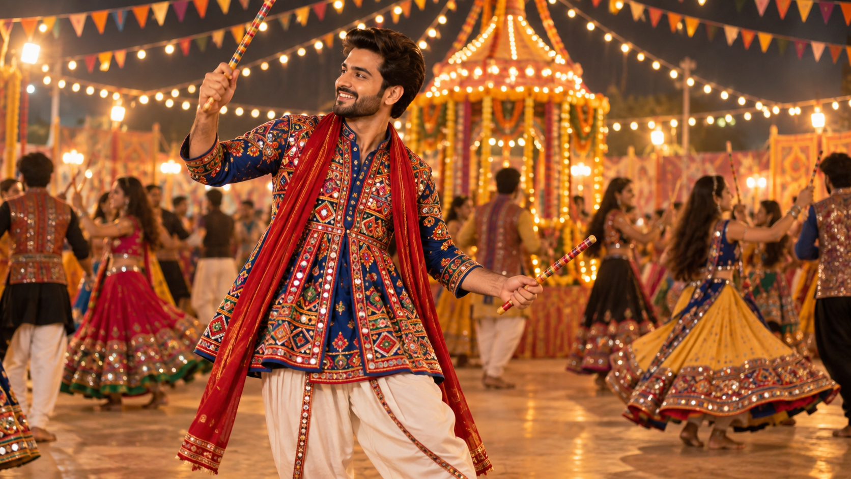 Navratri Image Prompts For Men with Dreamina example created for Dreamina