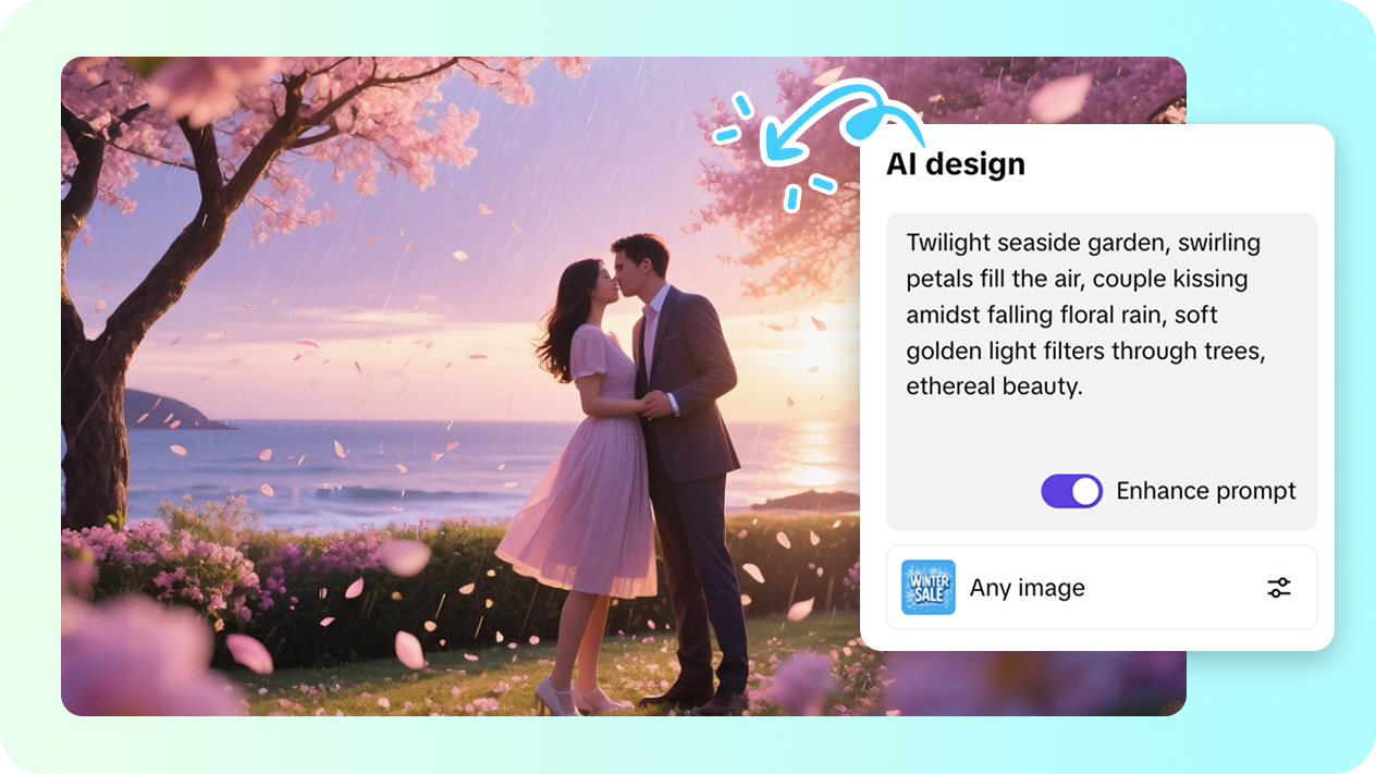 Text-to-image for unique wedding banners