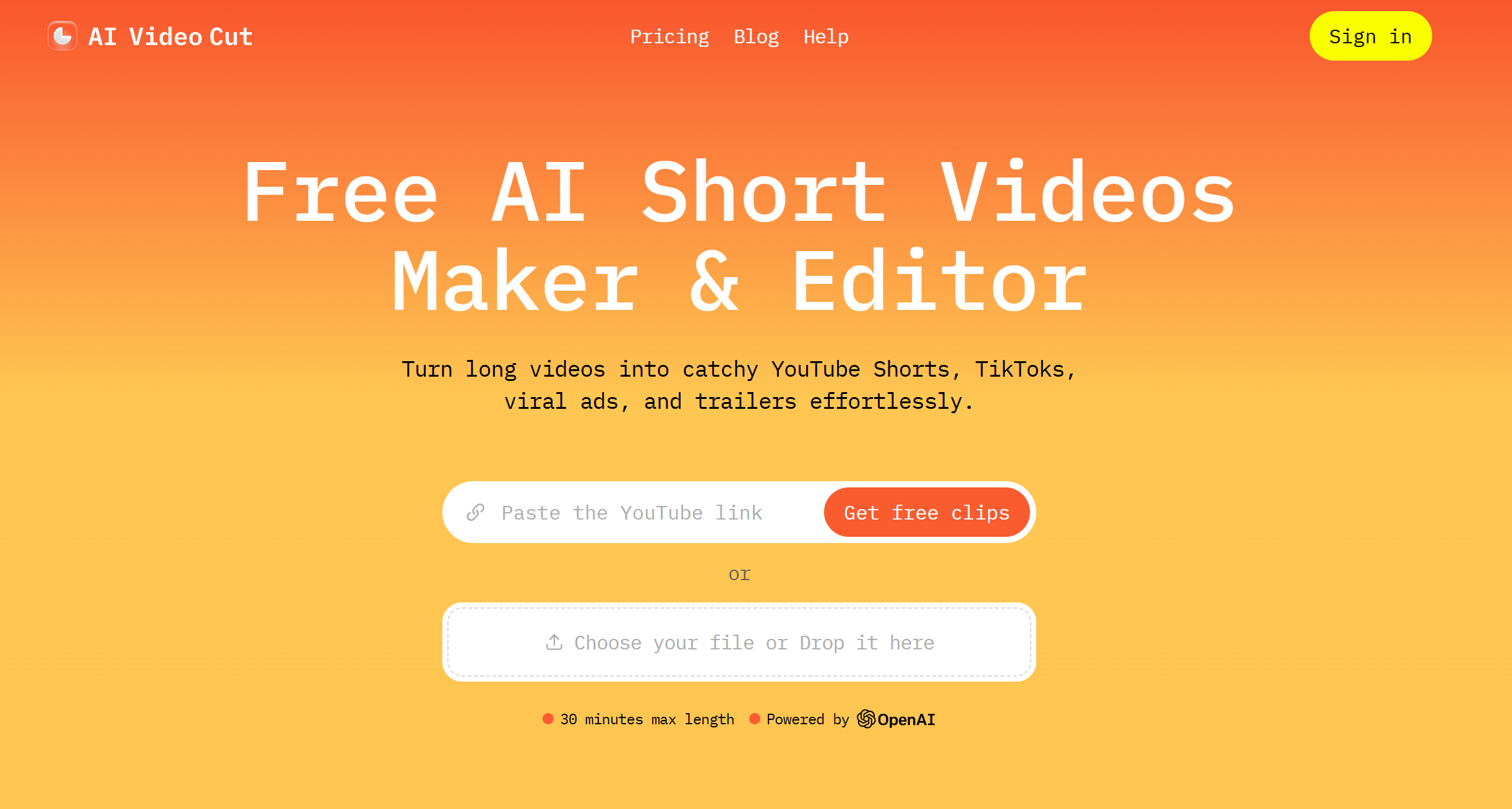 AI Video Cut – Das beste Tool, um kurze und virale Clips zu erstellen.