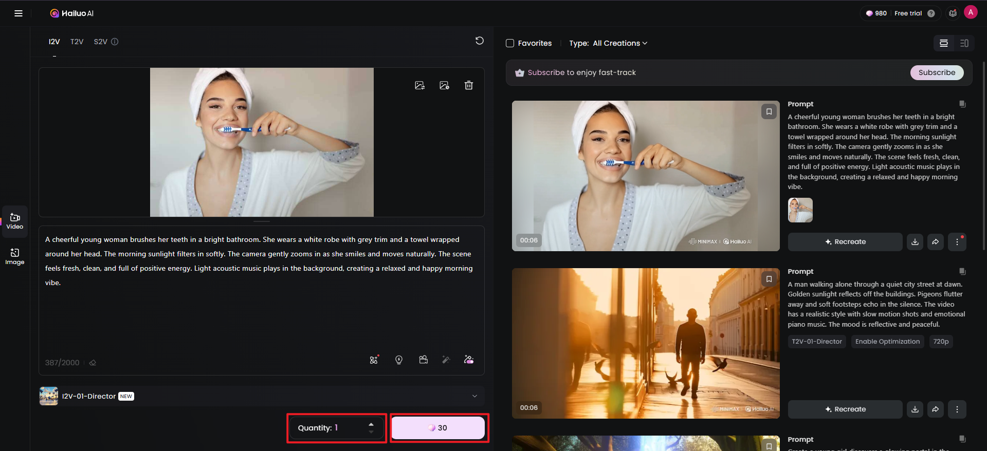Hailuo ai imagem para vídeo