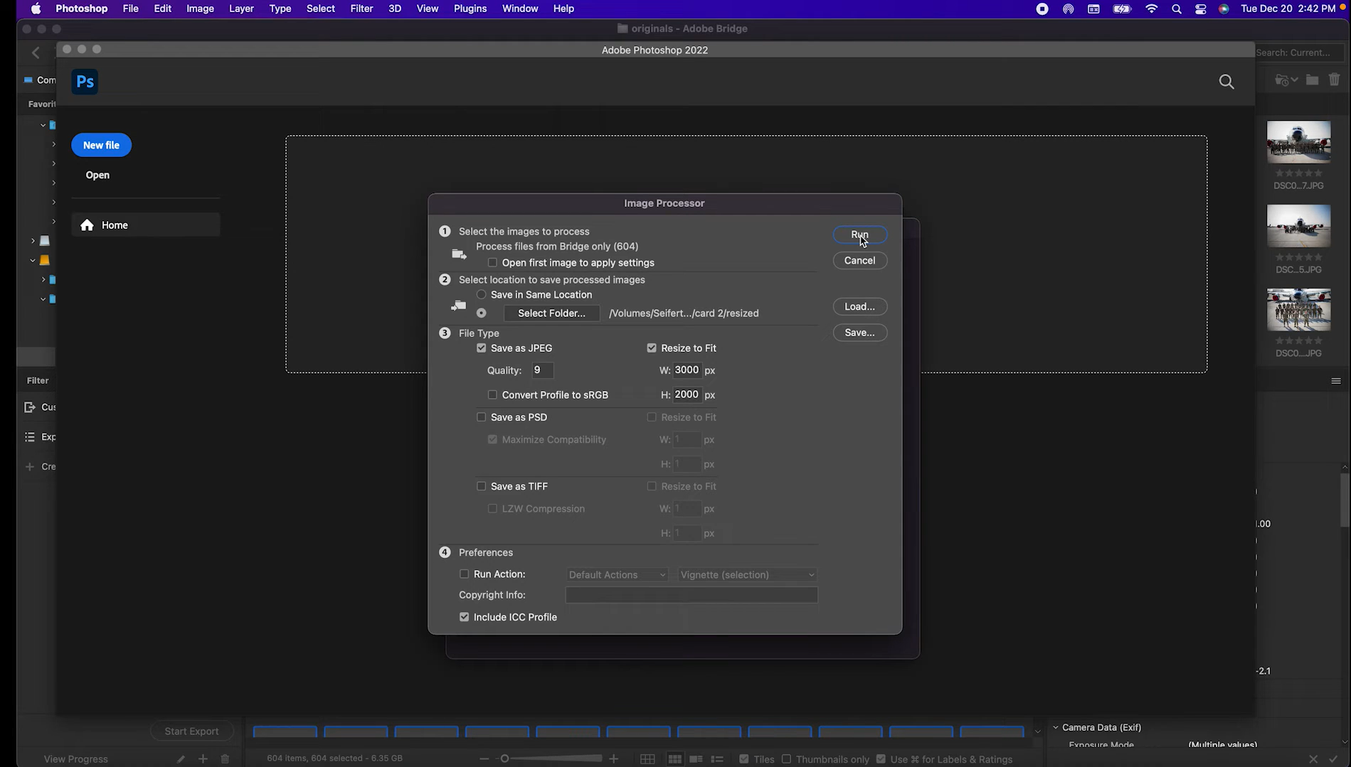 Adobe Photoshop - the best tool for batch compress images
