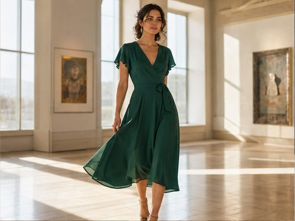 AI Video Try On App prompt example 2 - Flowing dress concept