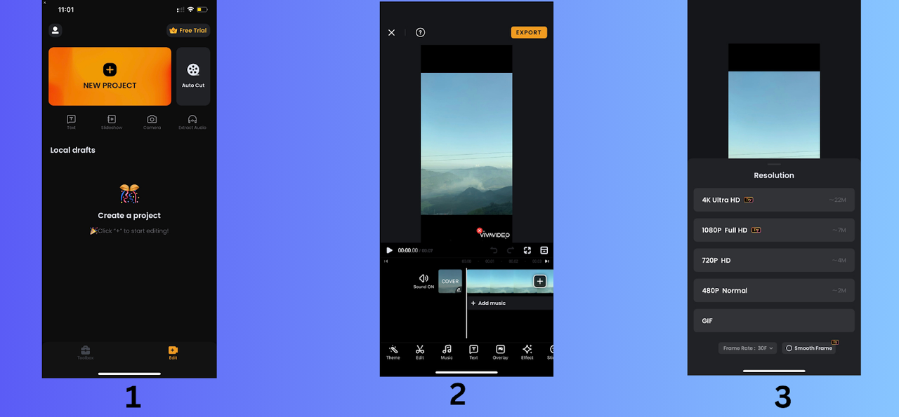 Edit a vlog at VivaVideo