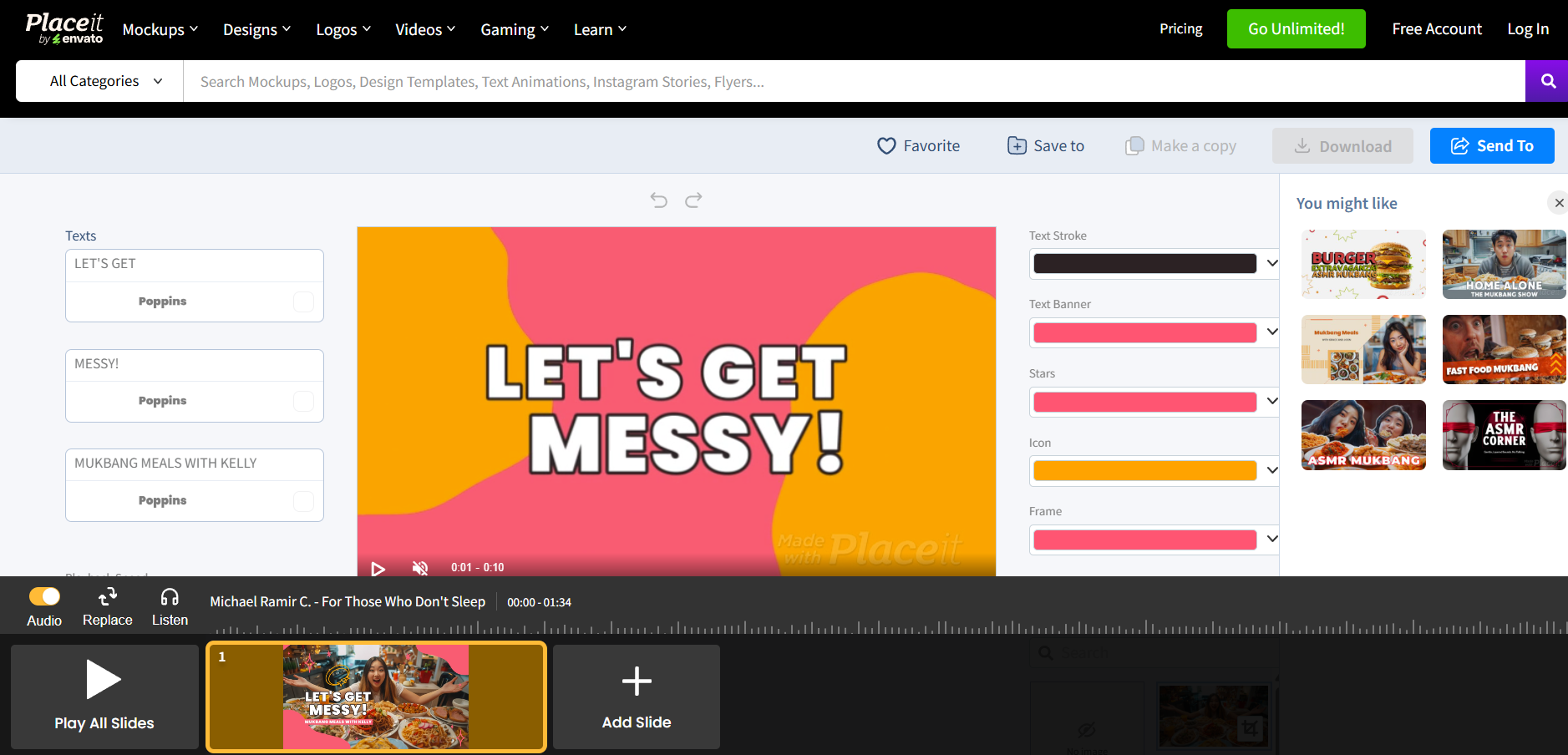 Placeit interface