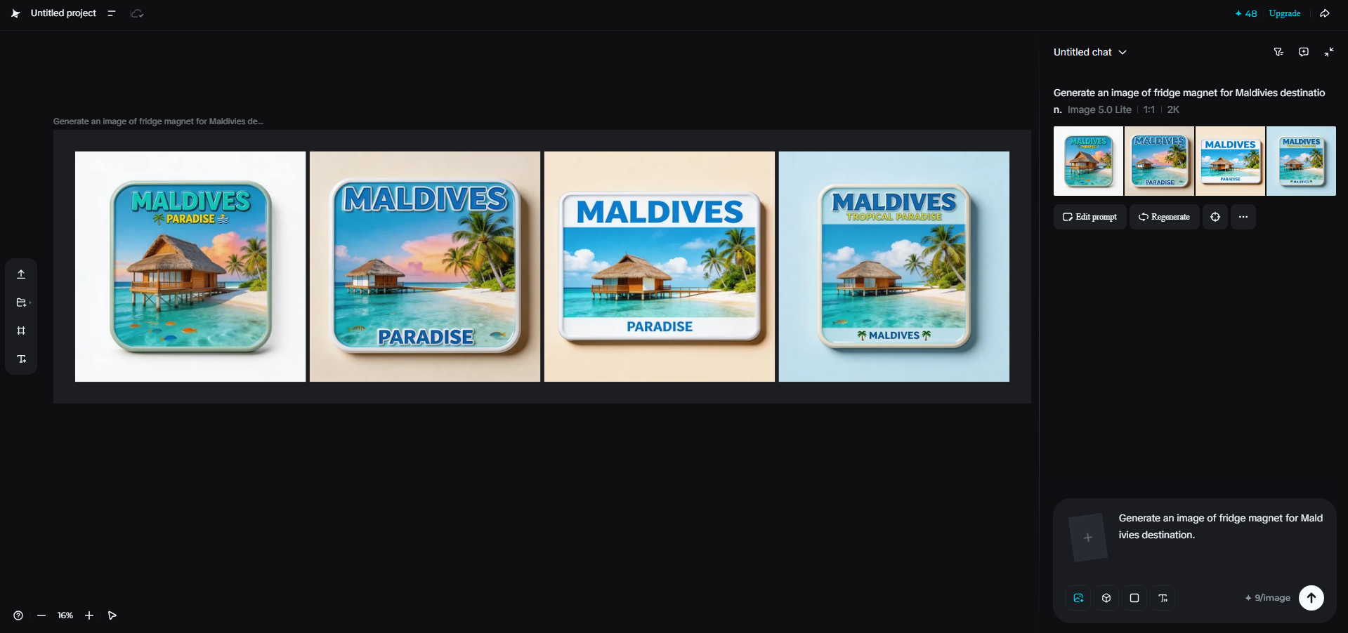 Canvas feature in Dreamina