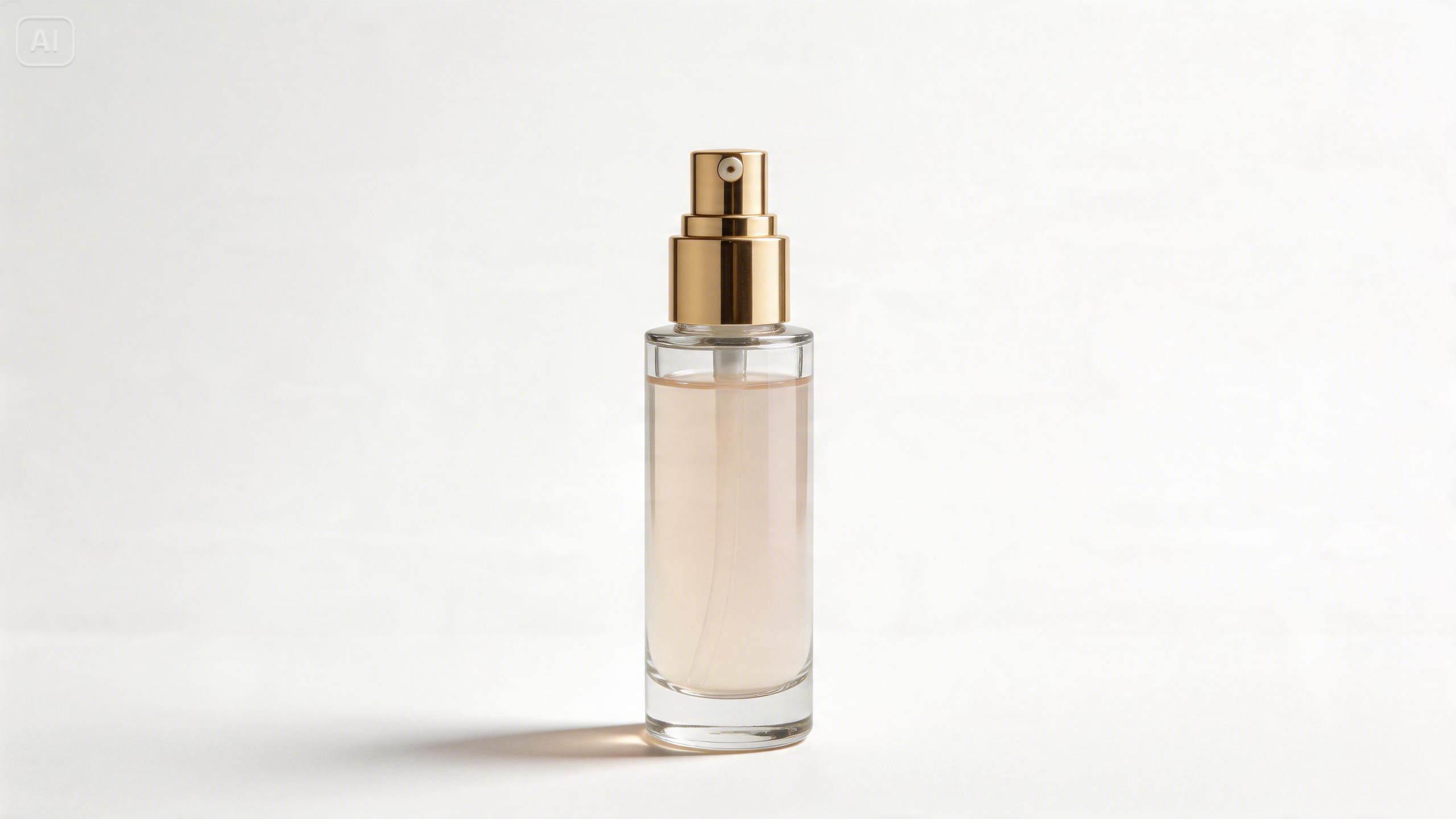 Minimalist white background product photography