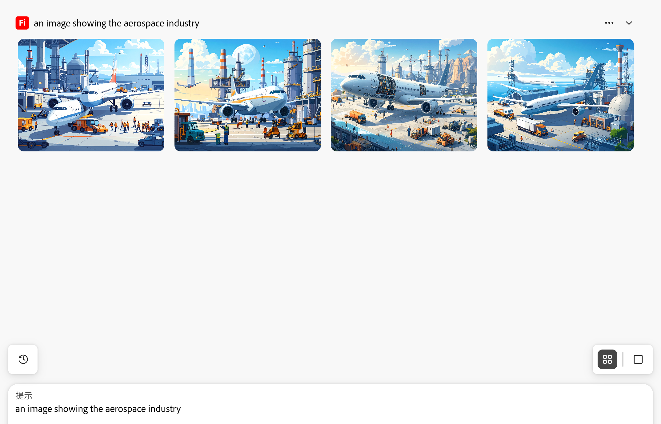 Refining the text prompt in Adobe Firefly image generator