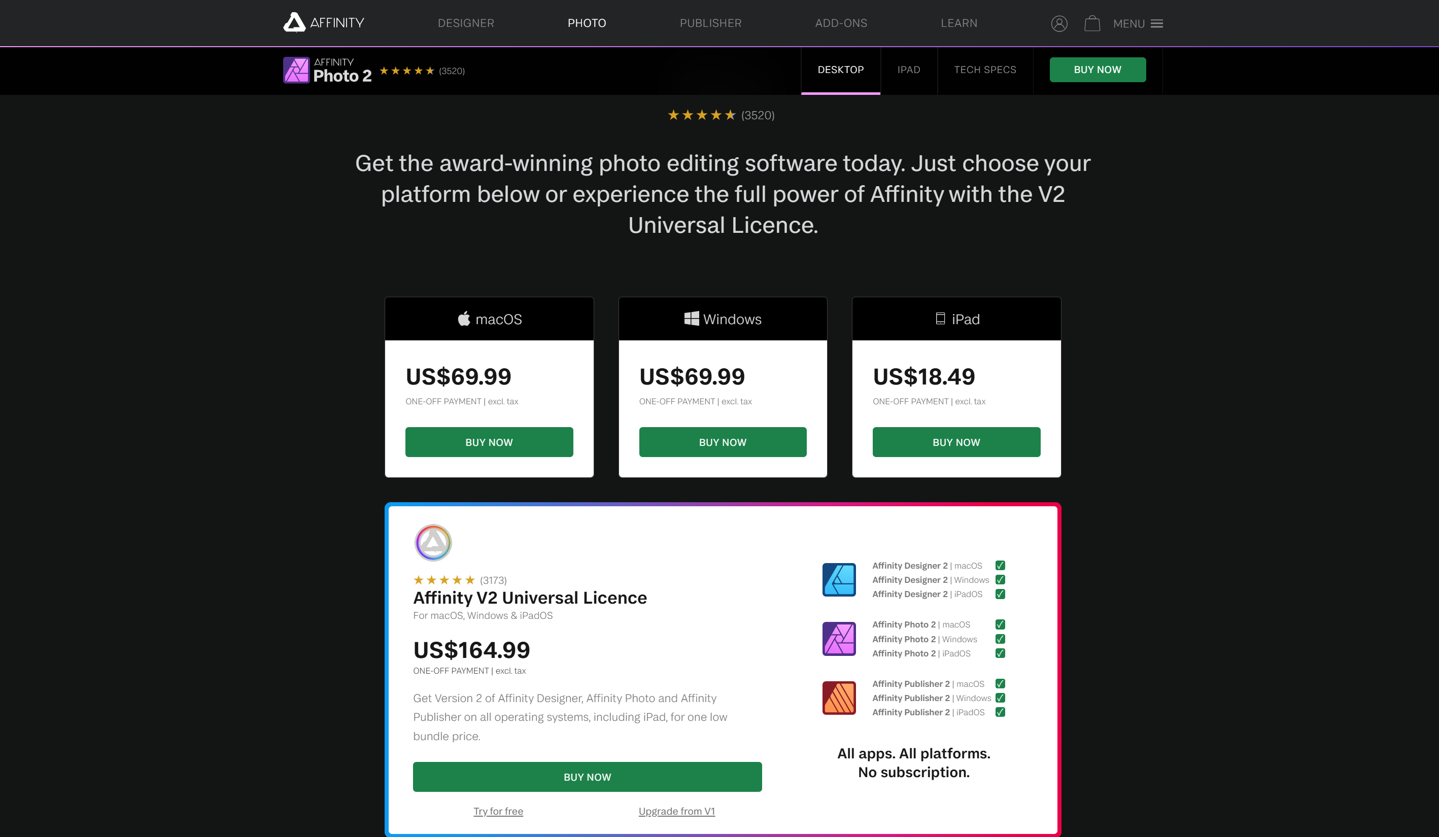 Installing the Affinity photo editor