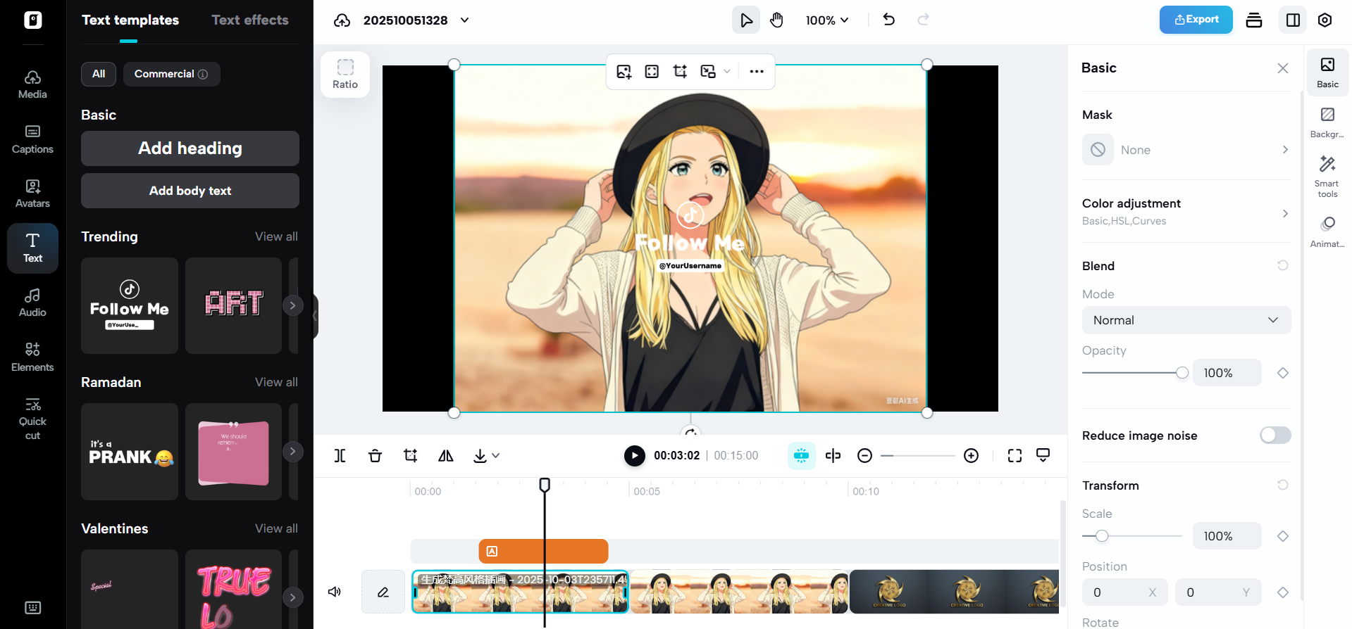 Espaço de edição avançado