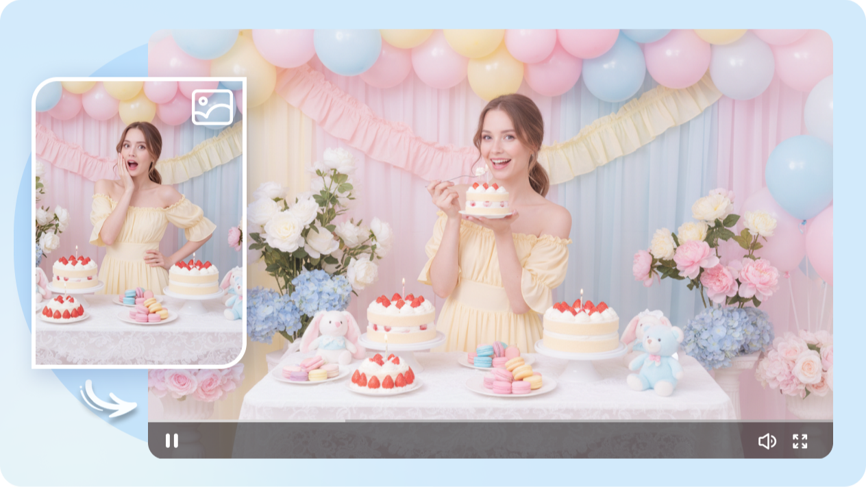 テキストだけで楽しいハッピーバースデービデオを生成する