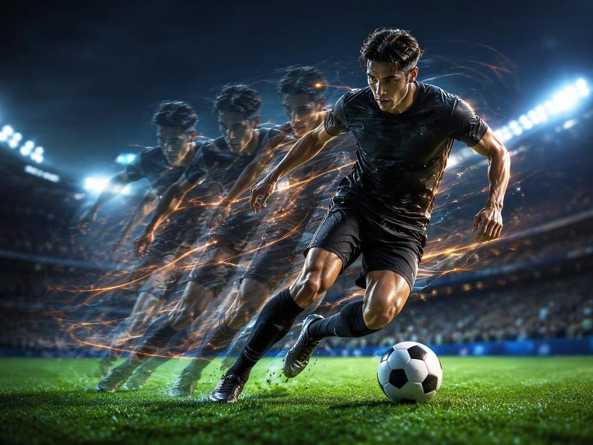 Fußball Bewegung Übertragung AI prompt Abdeckung 1 in 4: 3