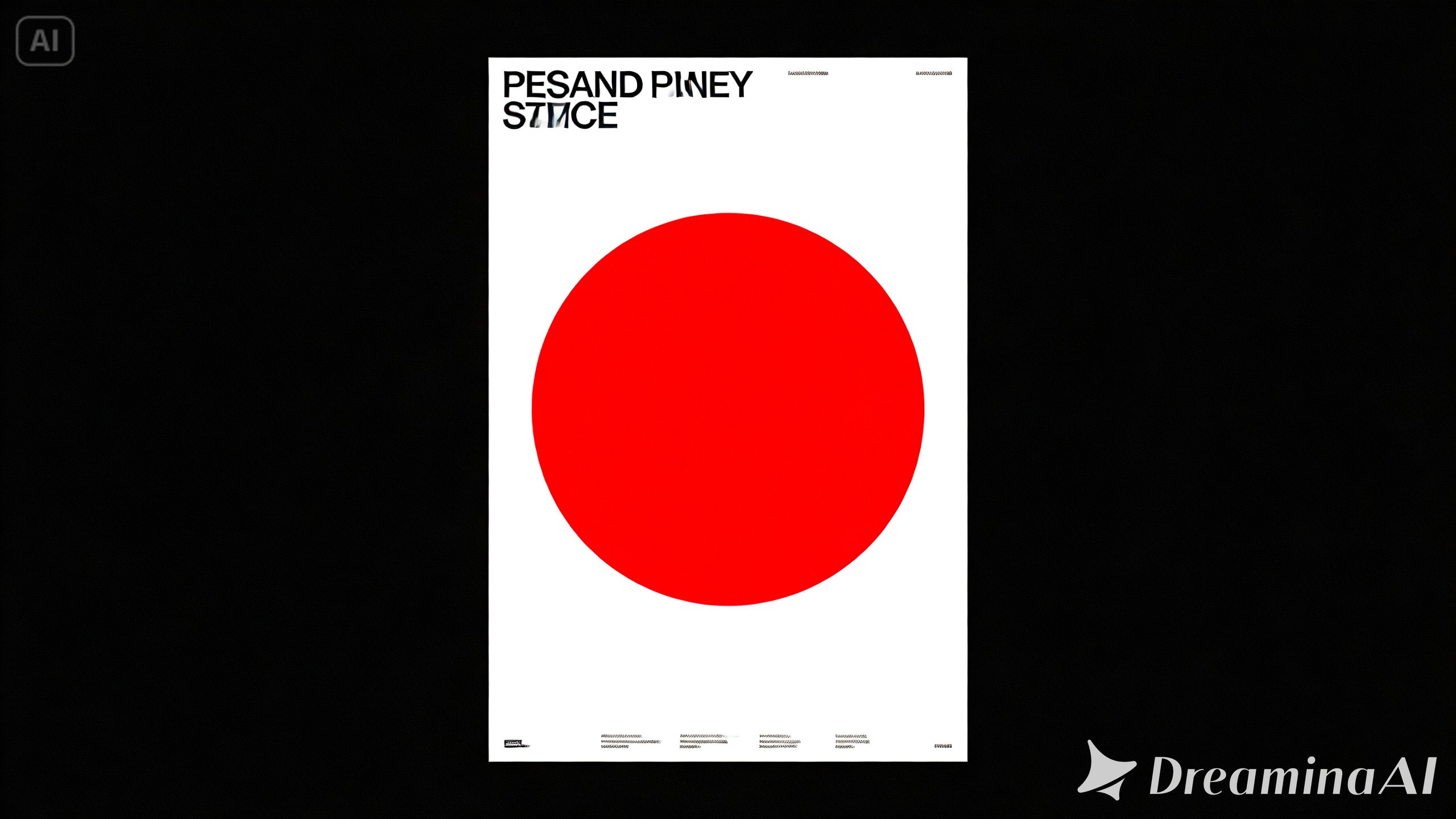 minimalist abstract poster with one bold color and a simple geometric shape