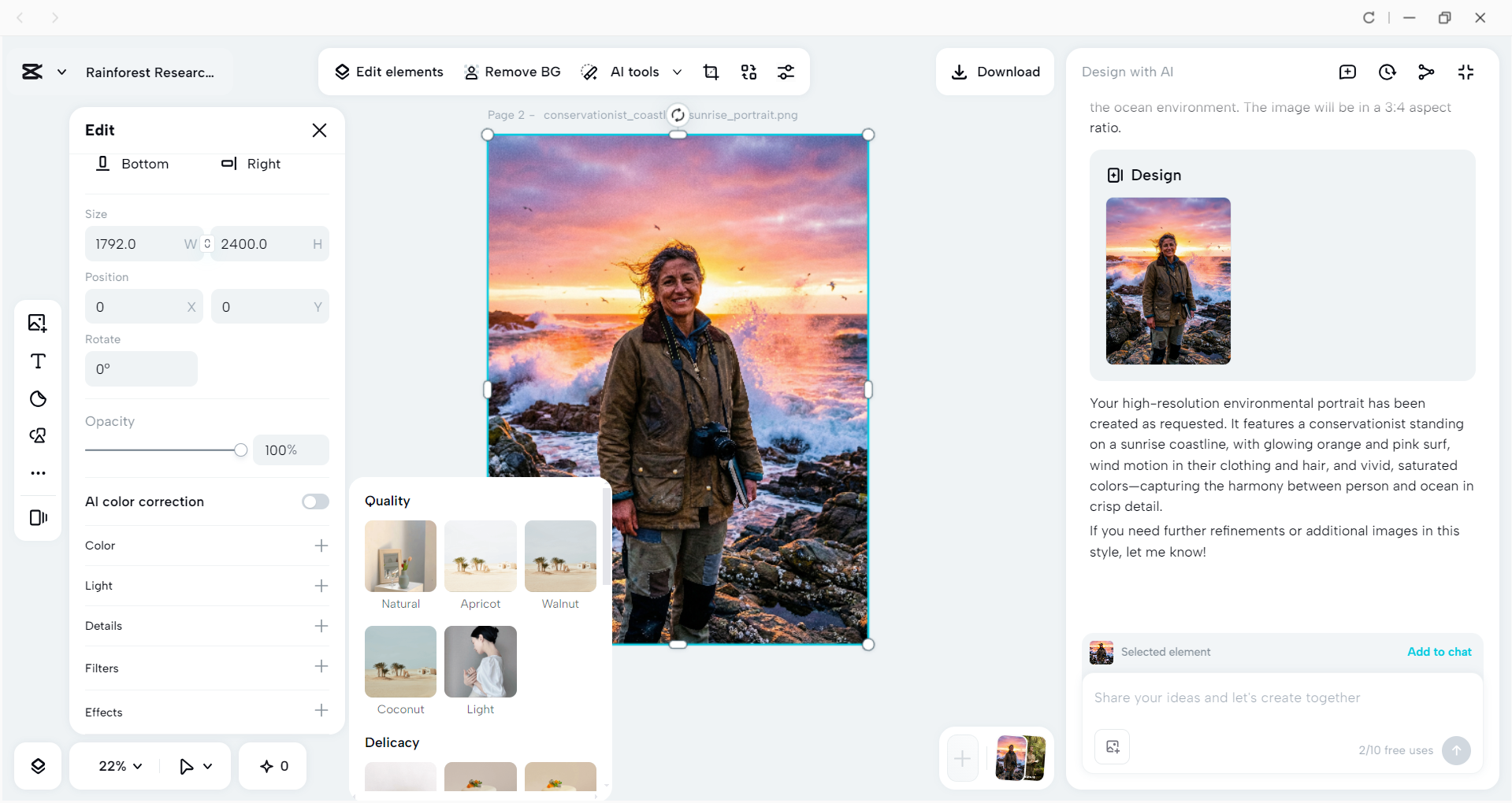 Interface of the CapCut desktop video editor - an easy way to generate custom images