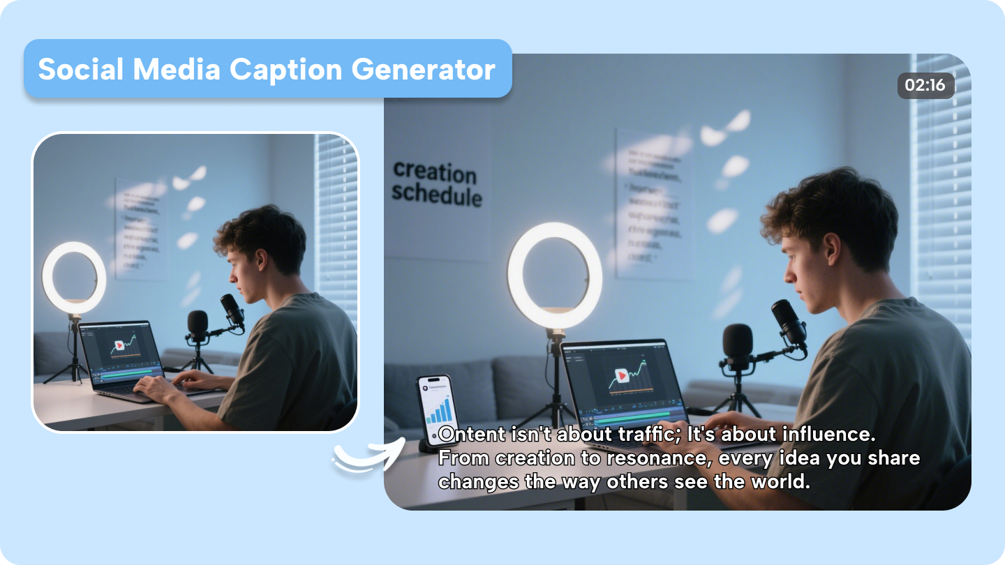 generator för sociala medietexter