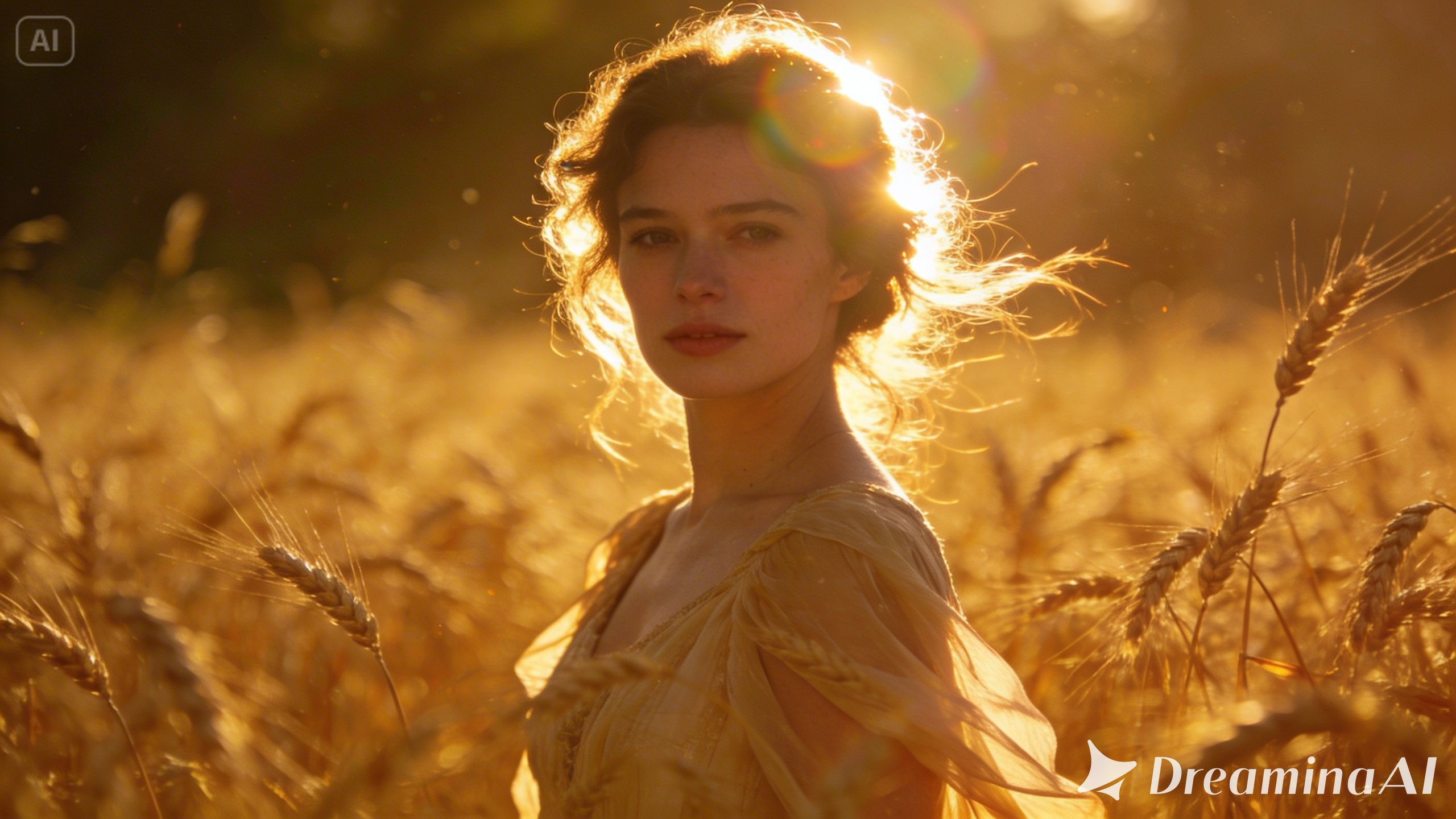 High-quality backlighting portrait in Dreamina