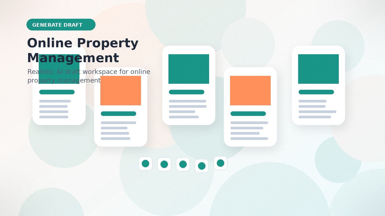 Online Property Management realistic generate draft visual for online property management