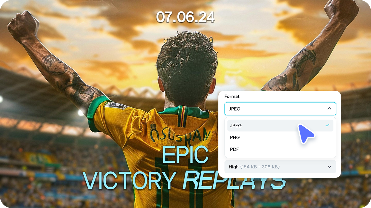 High-quality exports for marketing & events