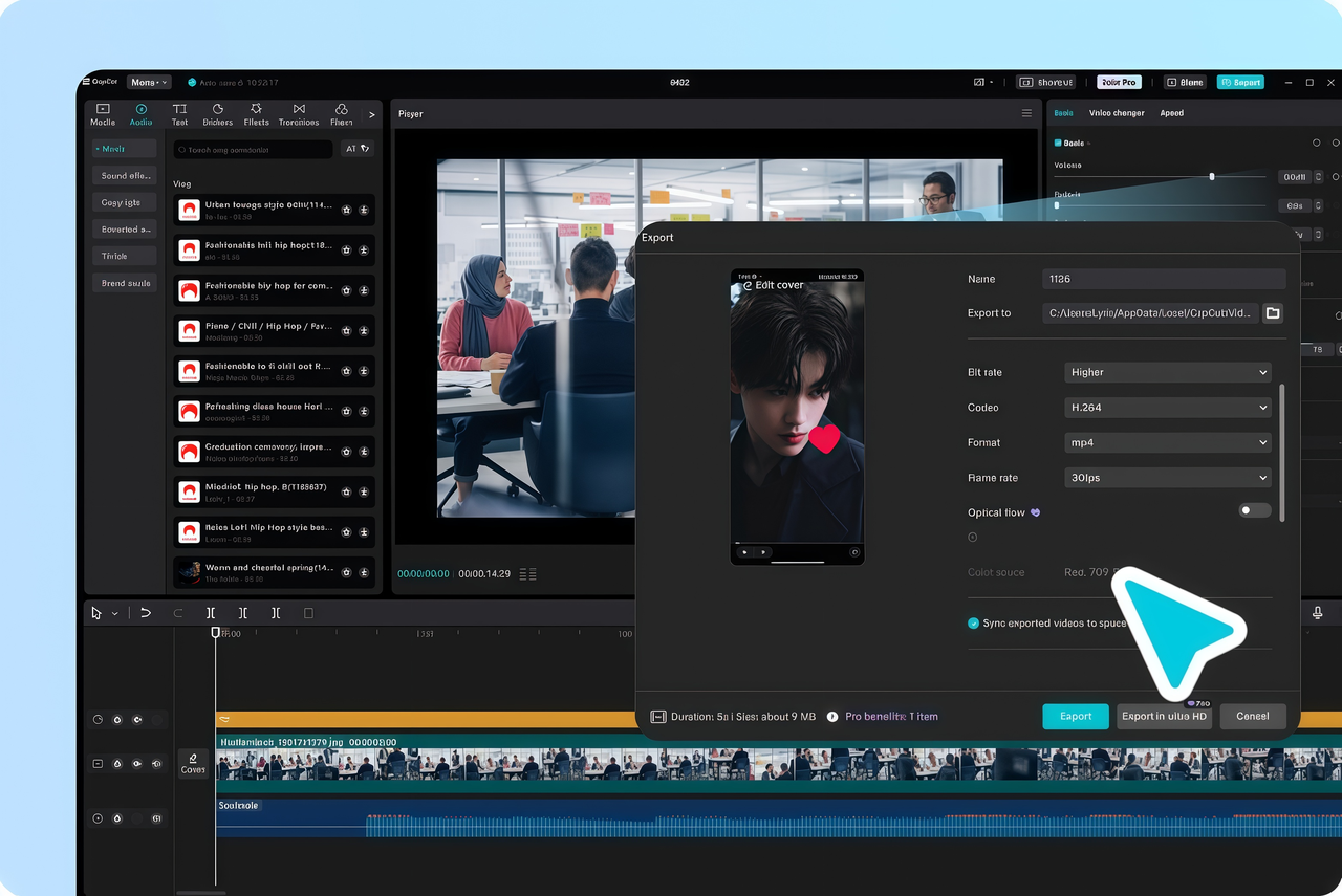 Ekspor dan Bagikan video dengan CapCut