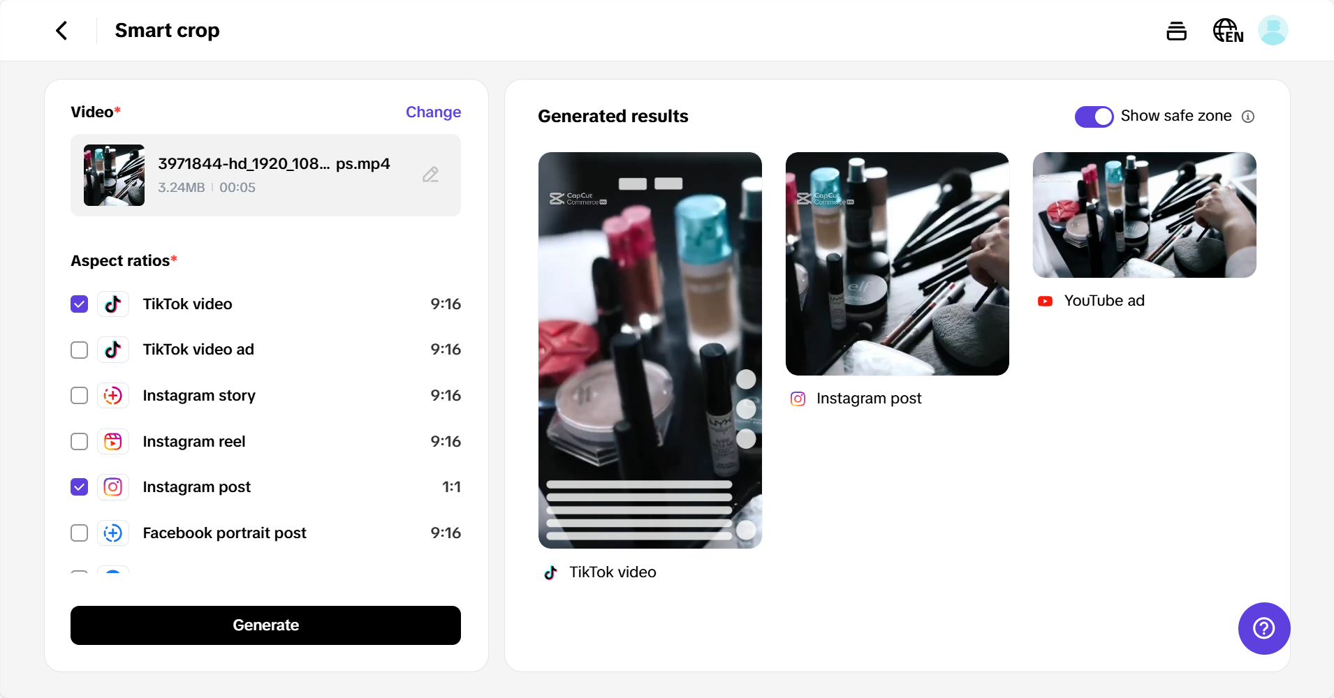 Pippit Batch editing options