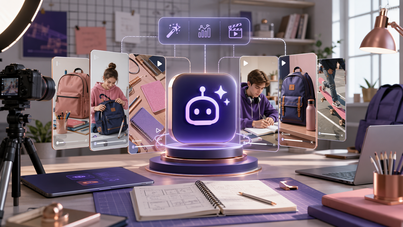 AI Back To School Video Ads premium AI social video workflow visual for Pippit creators