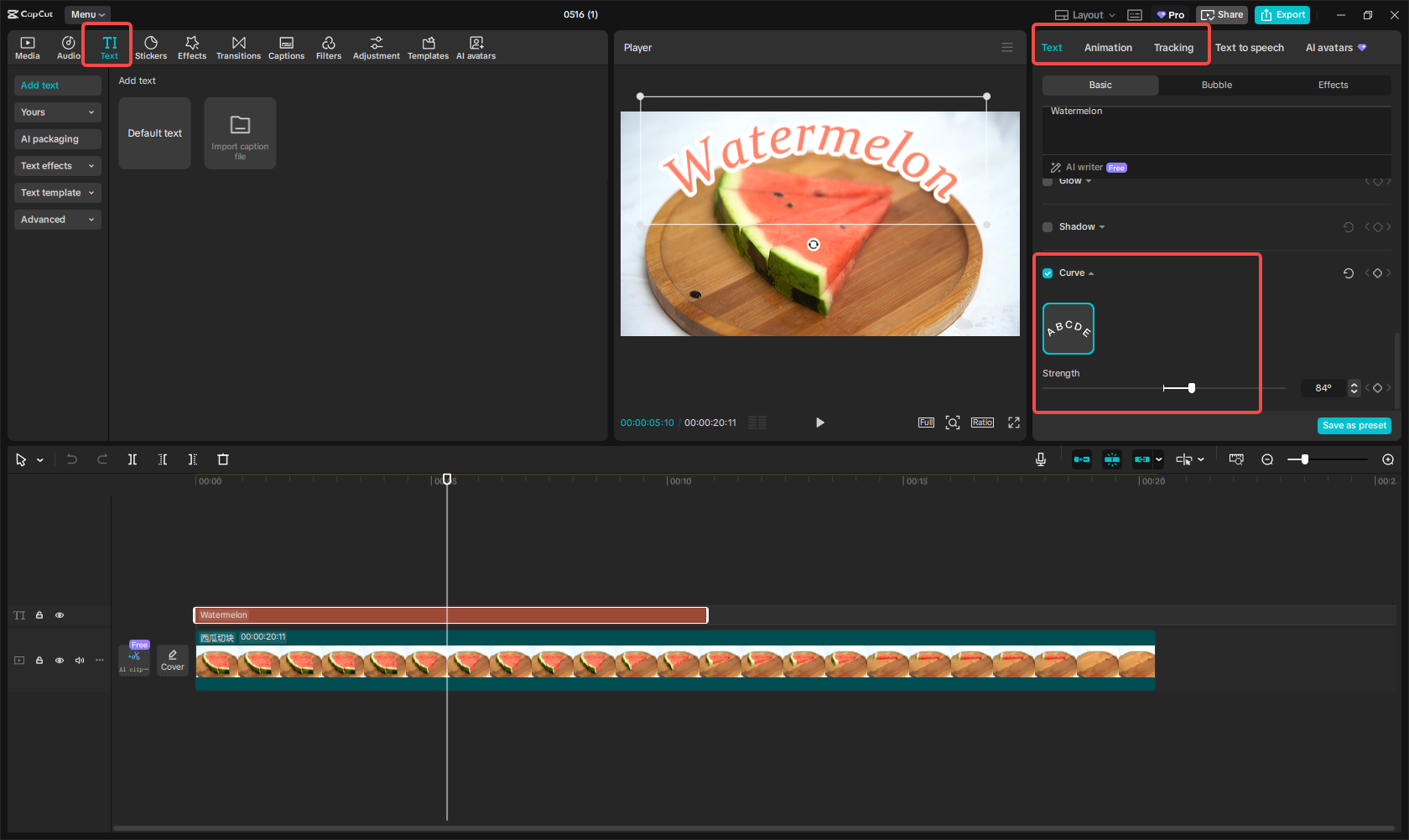 Wrap text in video projects