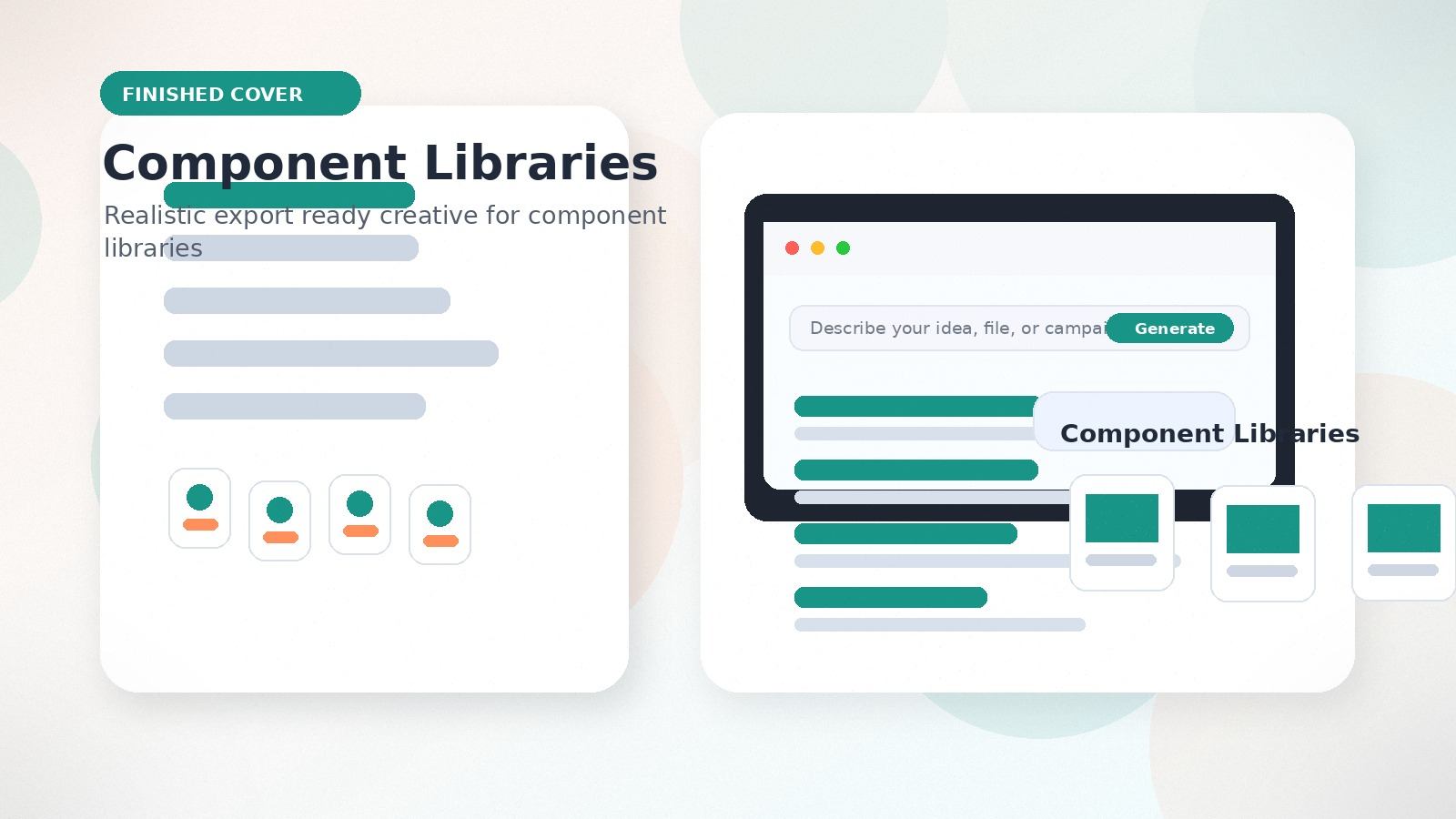 Component Libraries realistic finished cover visual for component libraries