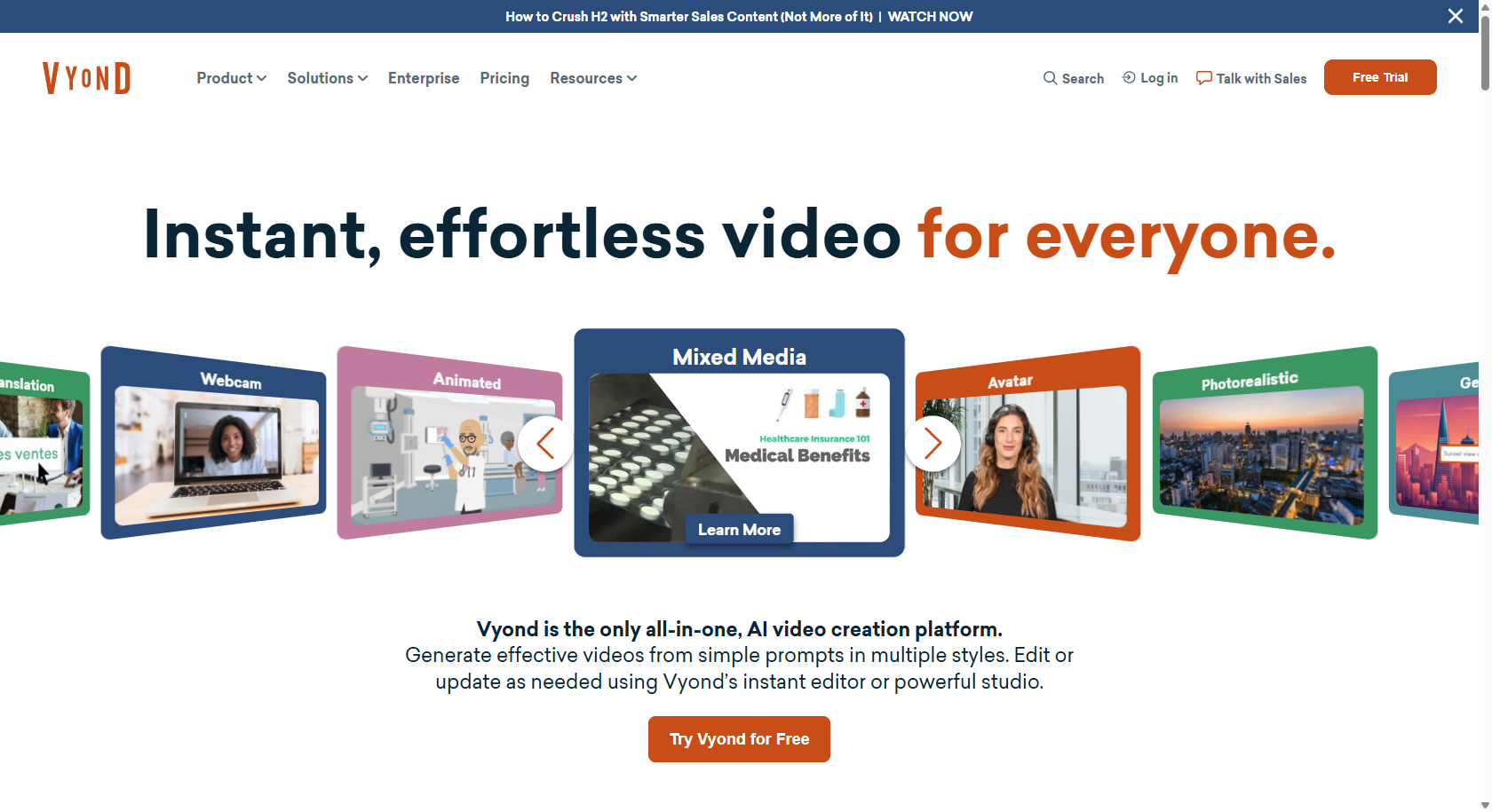 Vyond AI video generator