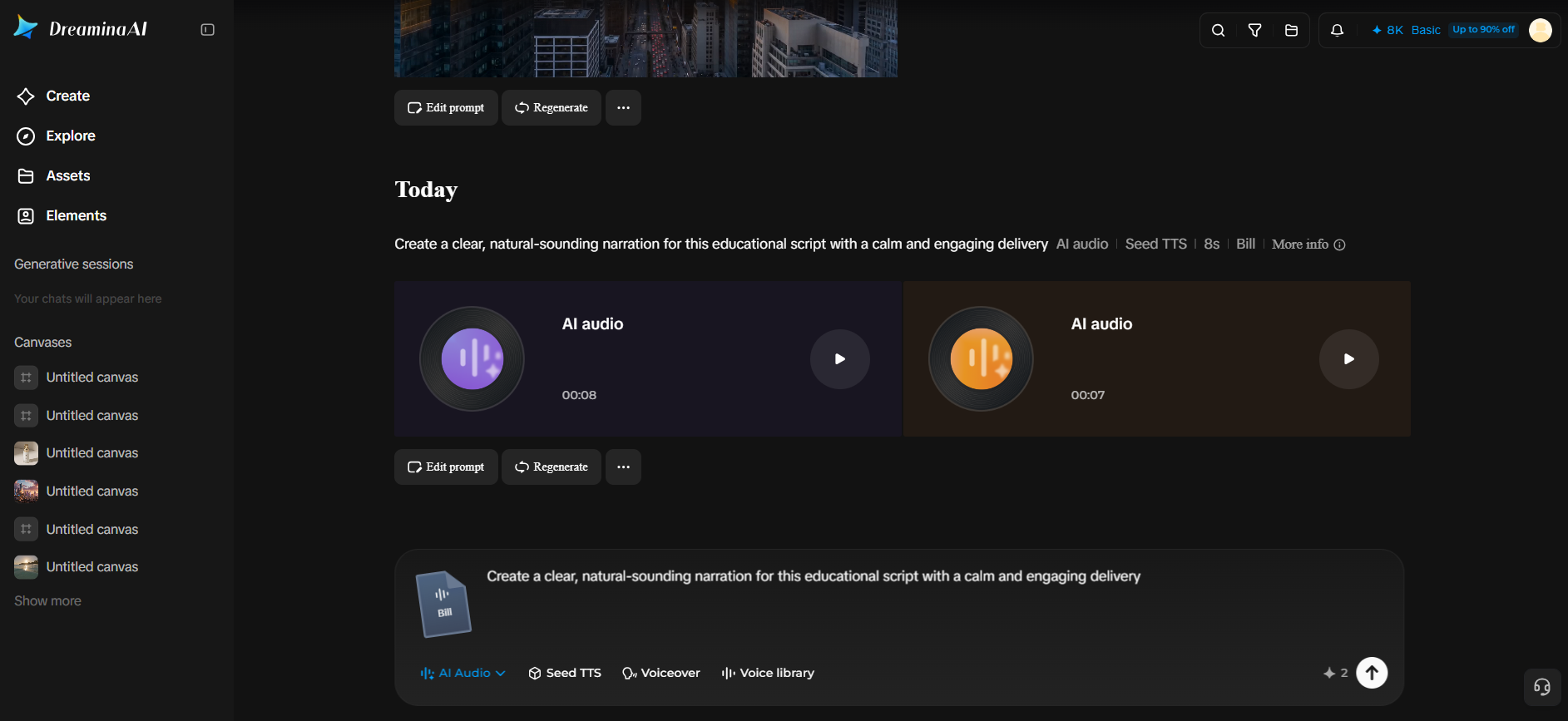 Generate and review the AI voice
