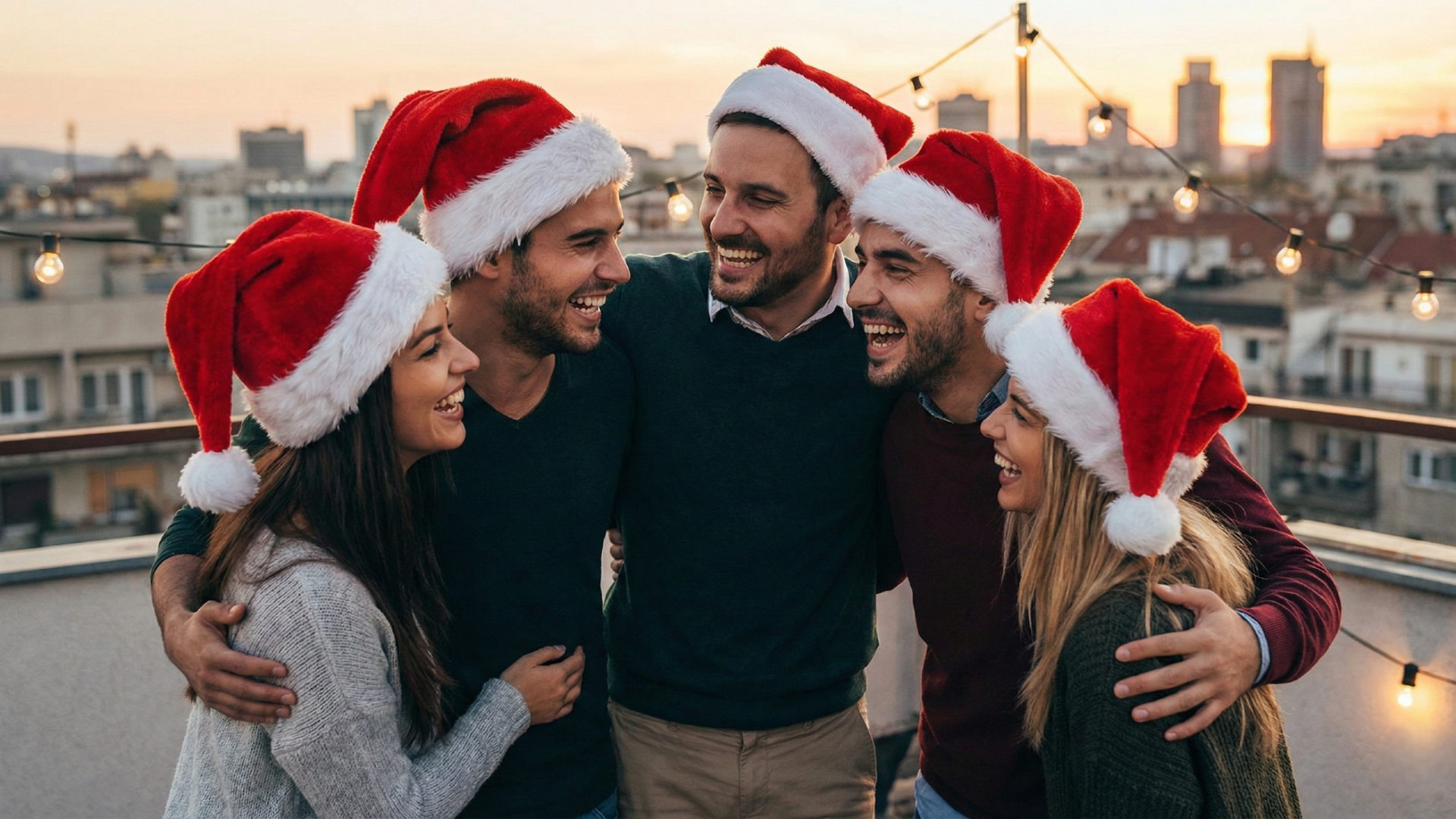 Santa Hats for a group of friends