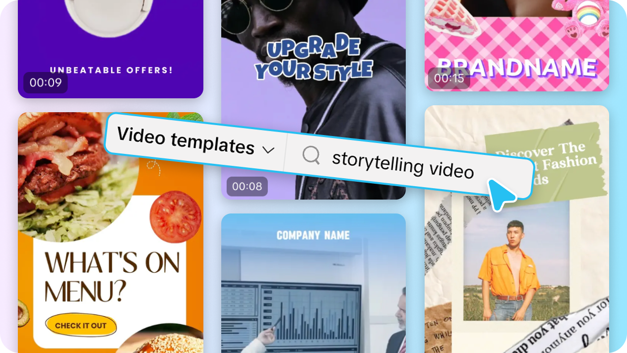 Storytelling video templates
