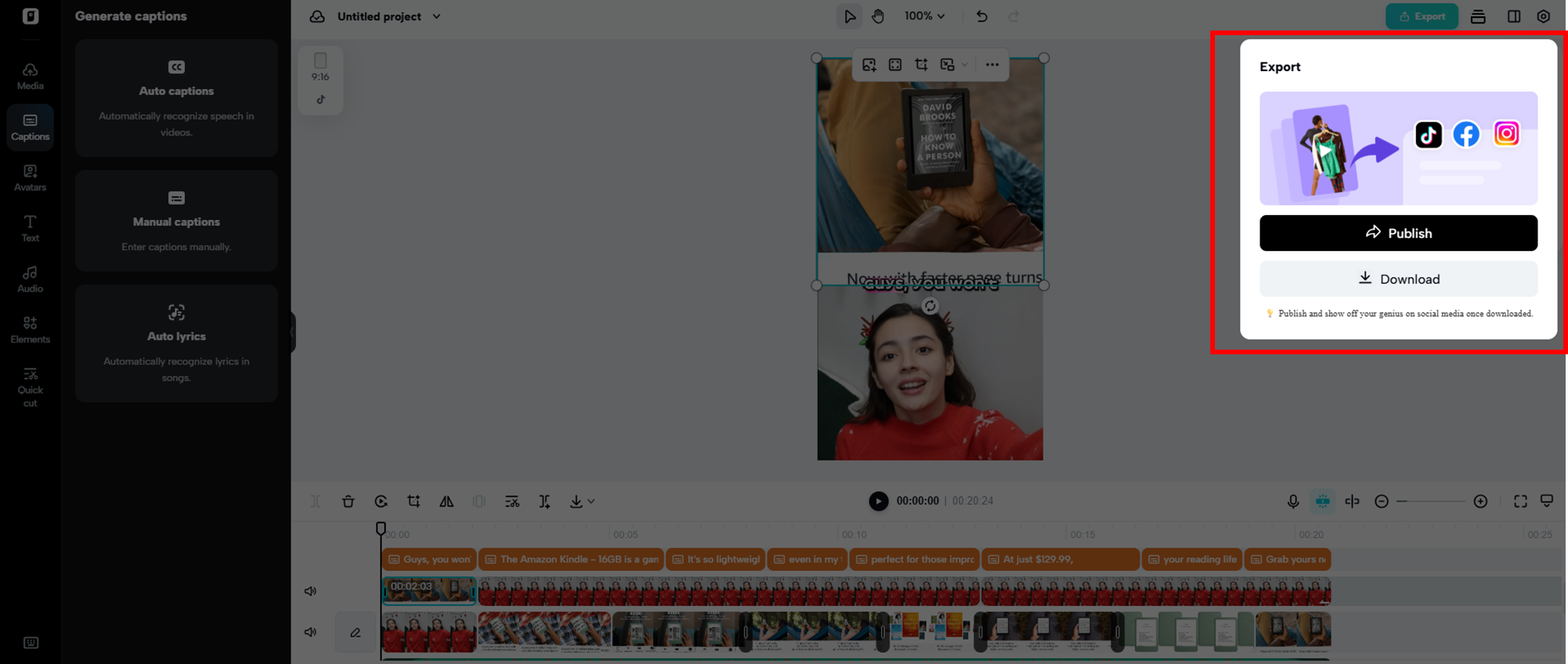Export your video