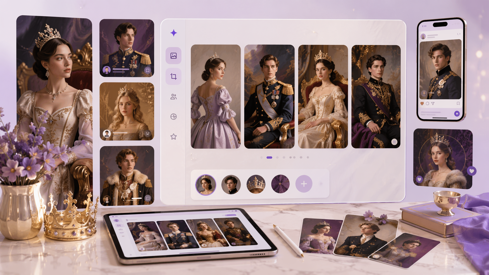 AI Royal Portrait Trend social campaign asset preview