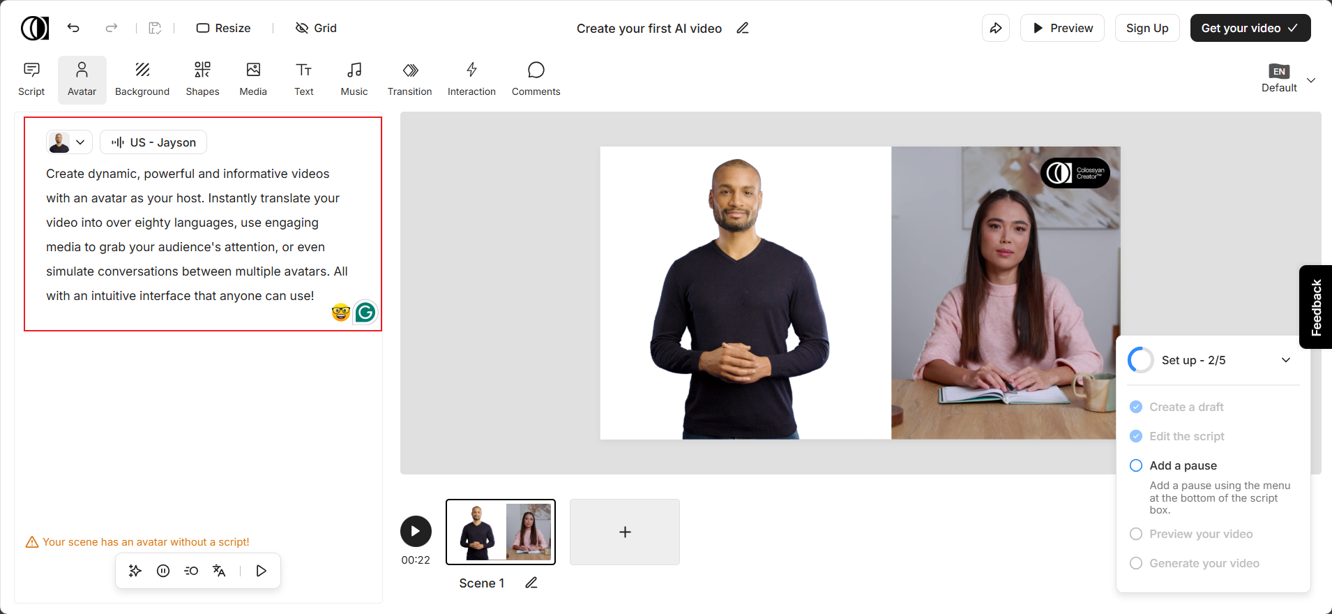 photo of two people talking